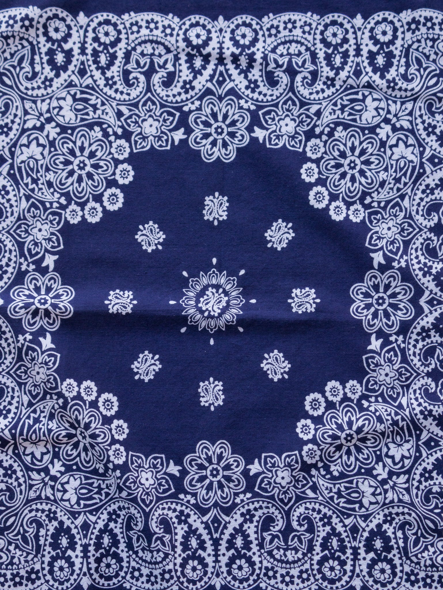 Vintage Navy Paisley Bandana