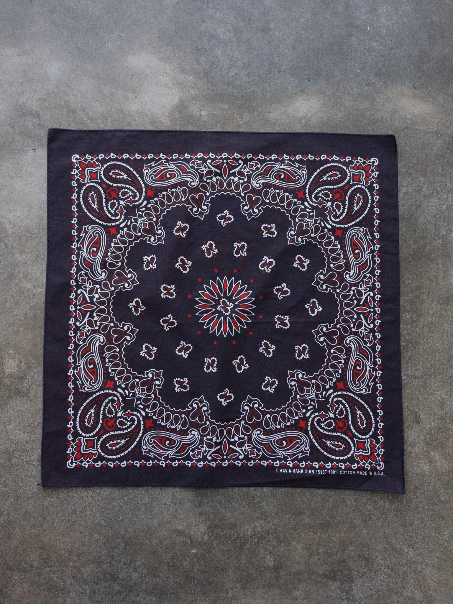 Vintage Navy Paisley Bandana