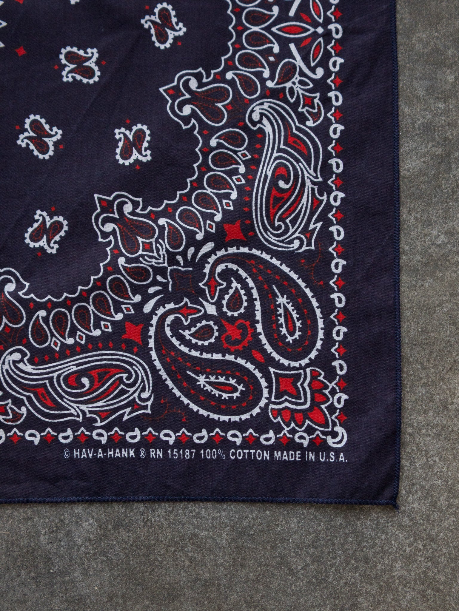 Vintage Navy Paisley Bandana