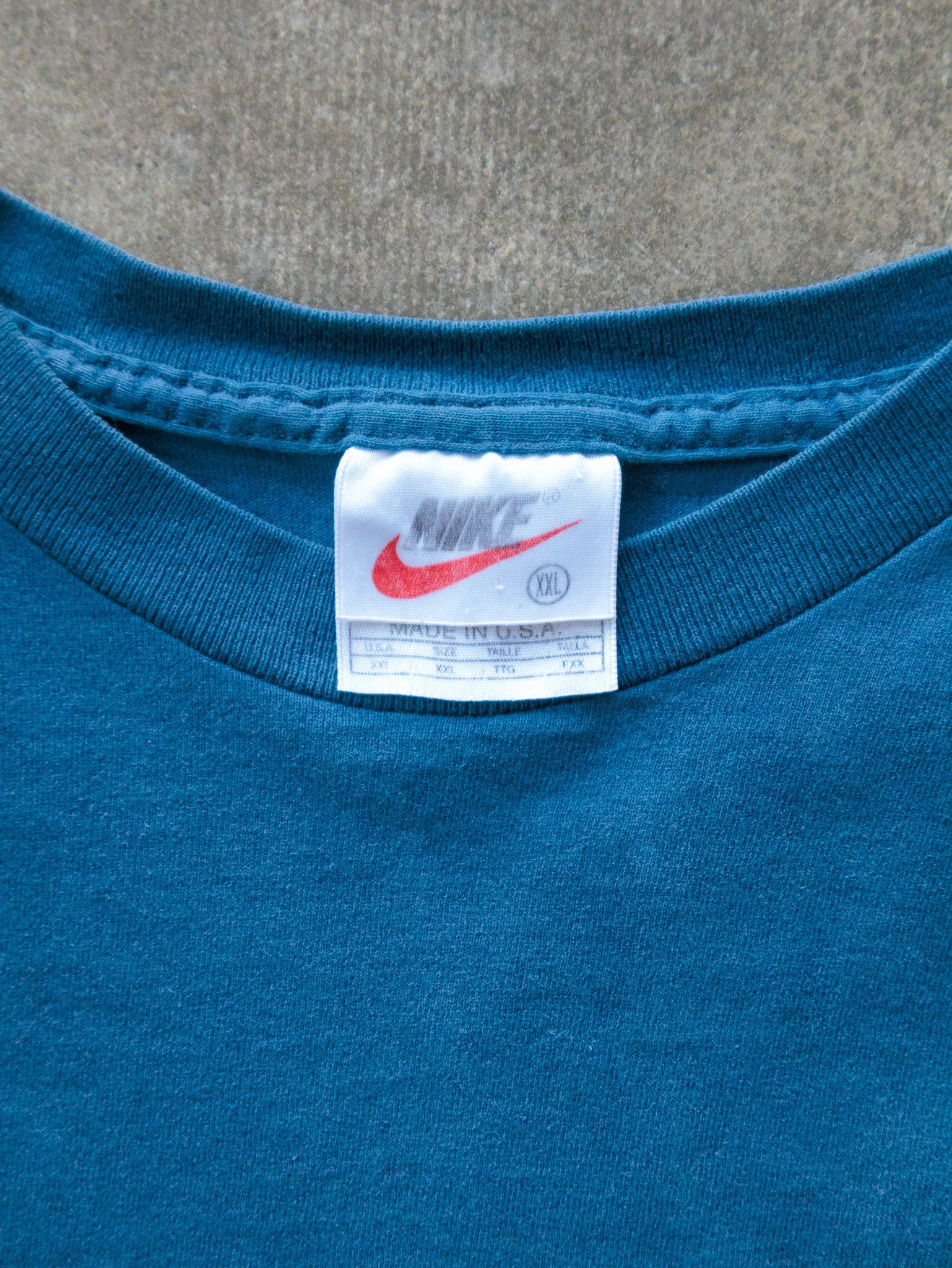 Vintage 90s Teal Nike USA Just Do It Tee (2XL)