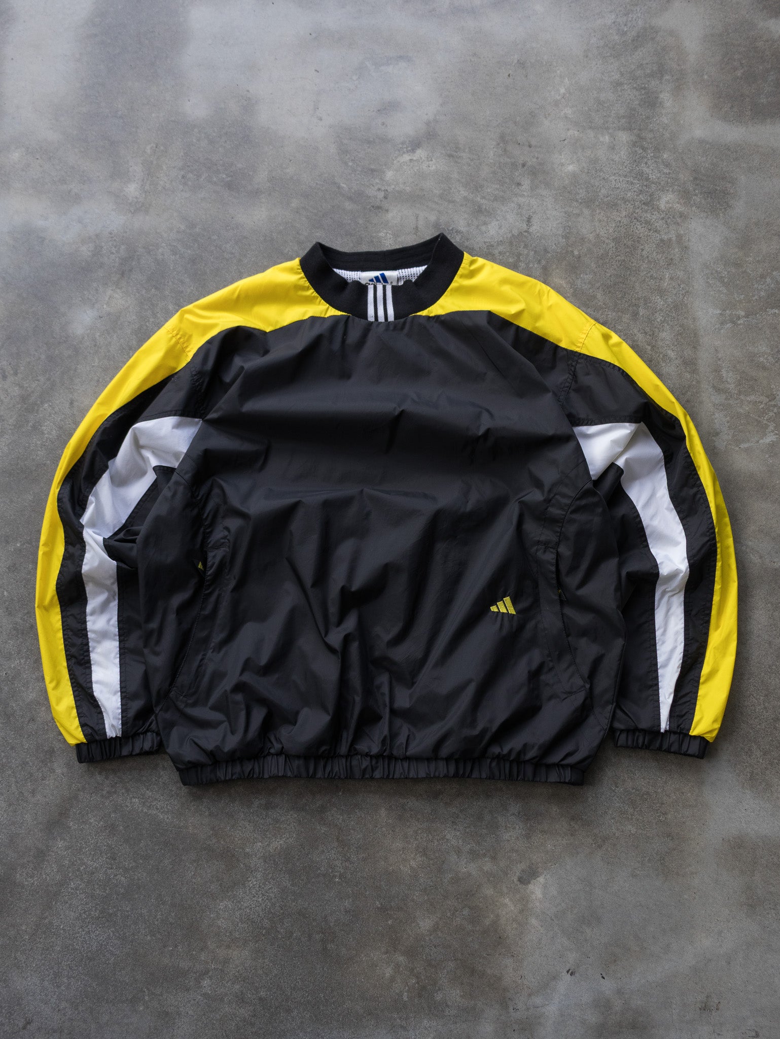 Vintage Black & Yellow Adidas Pullover (XL)