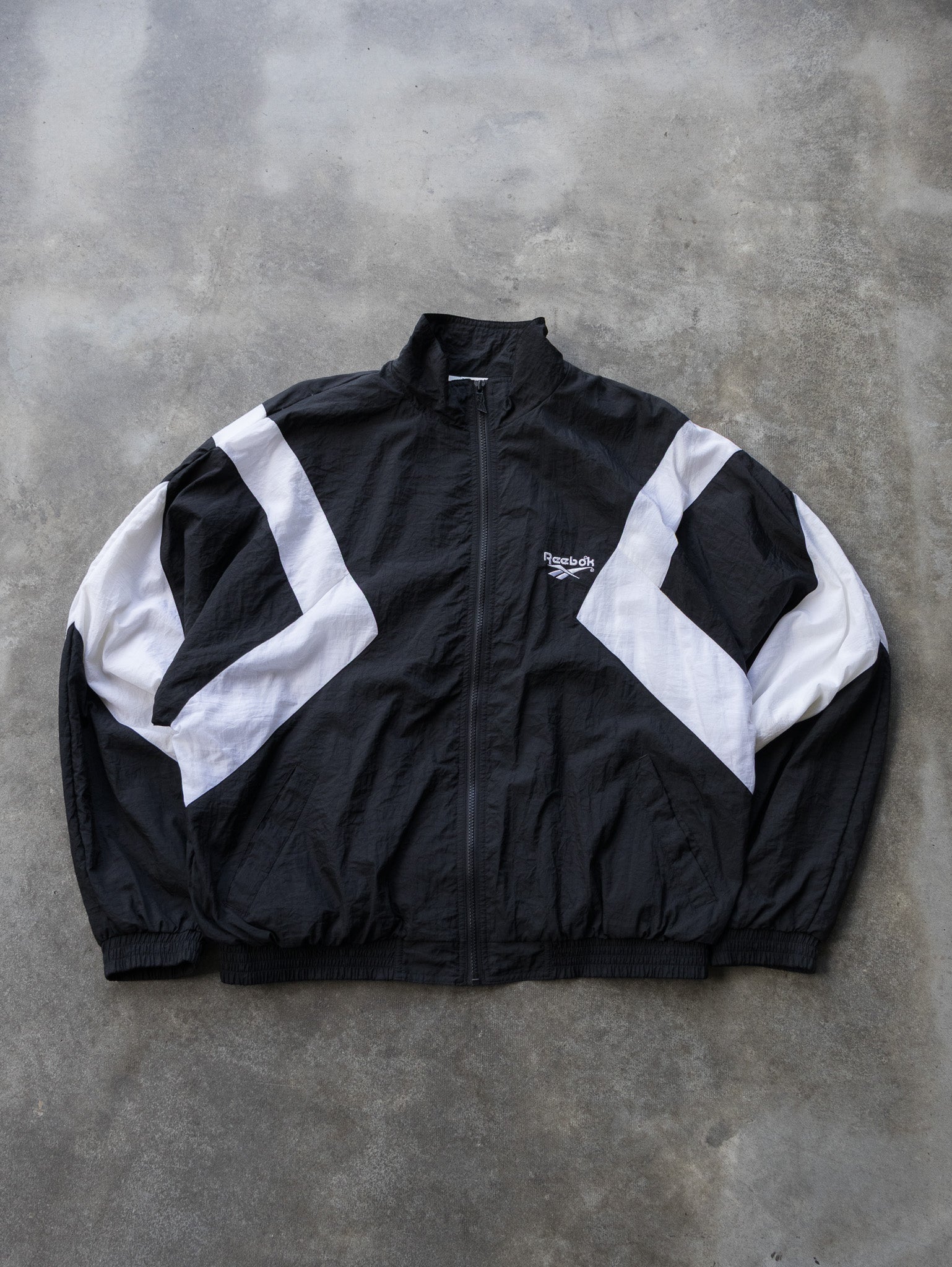 Vintage Black & White Reebok Windbreaker (L)
