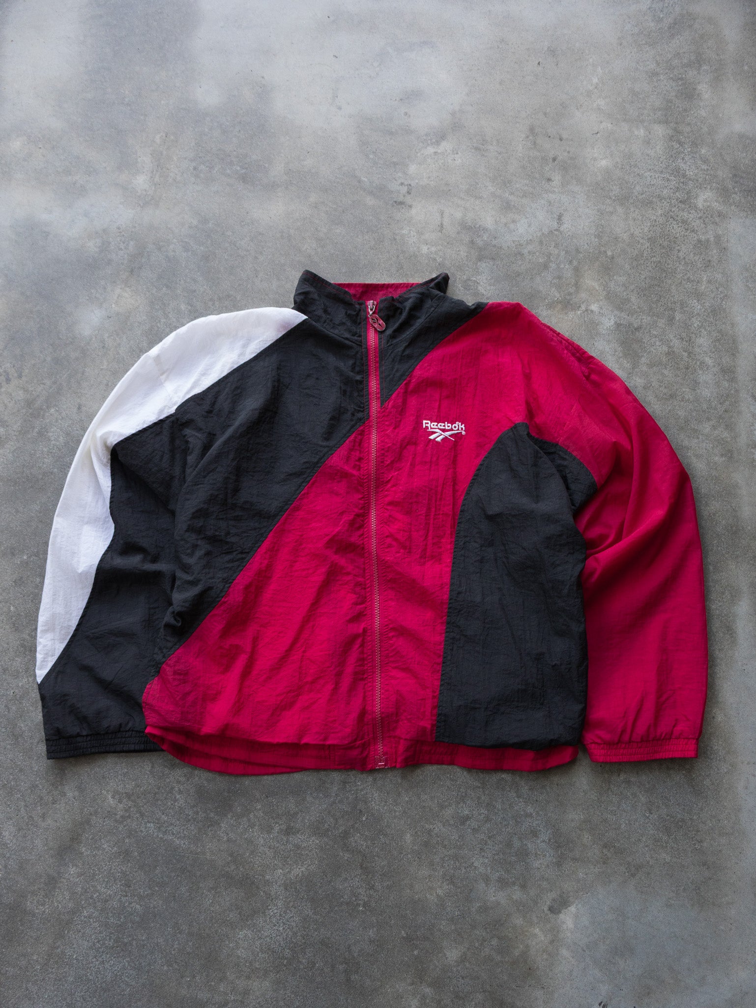 Vintage Black & Red Reebok Windbreaker (L)