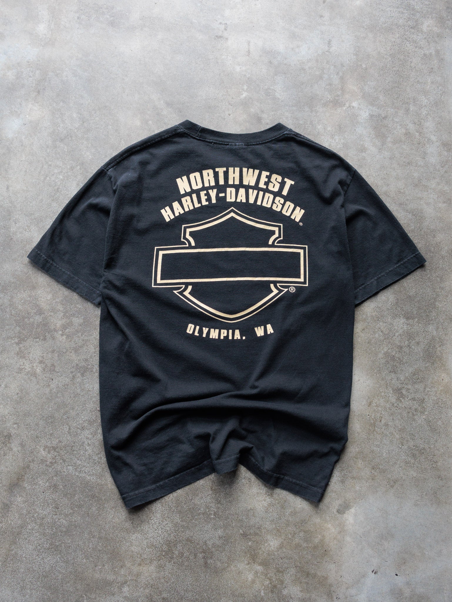 Black Harley-Davidson Olympia WA Tee (L)