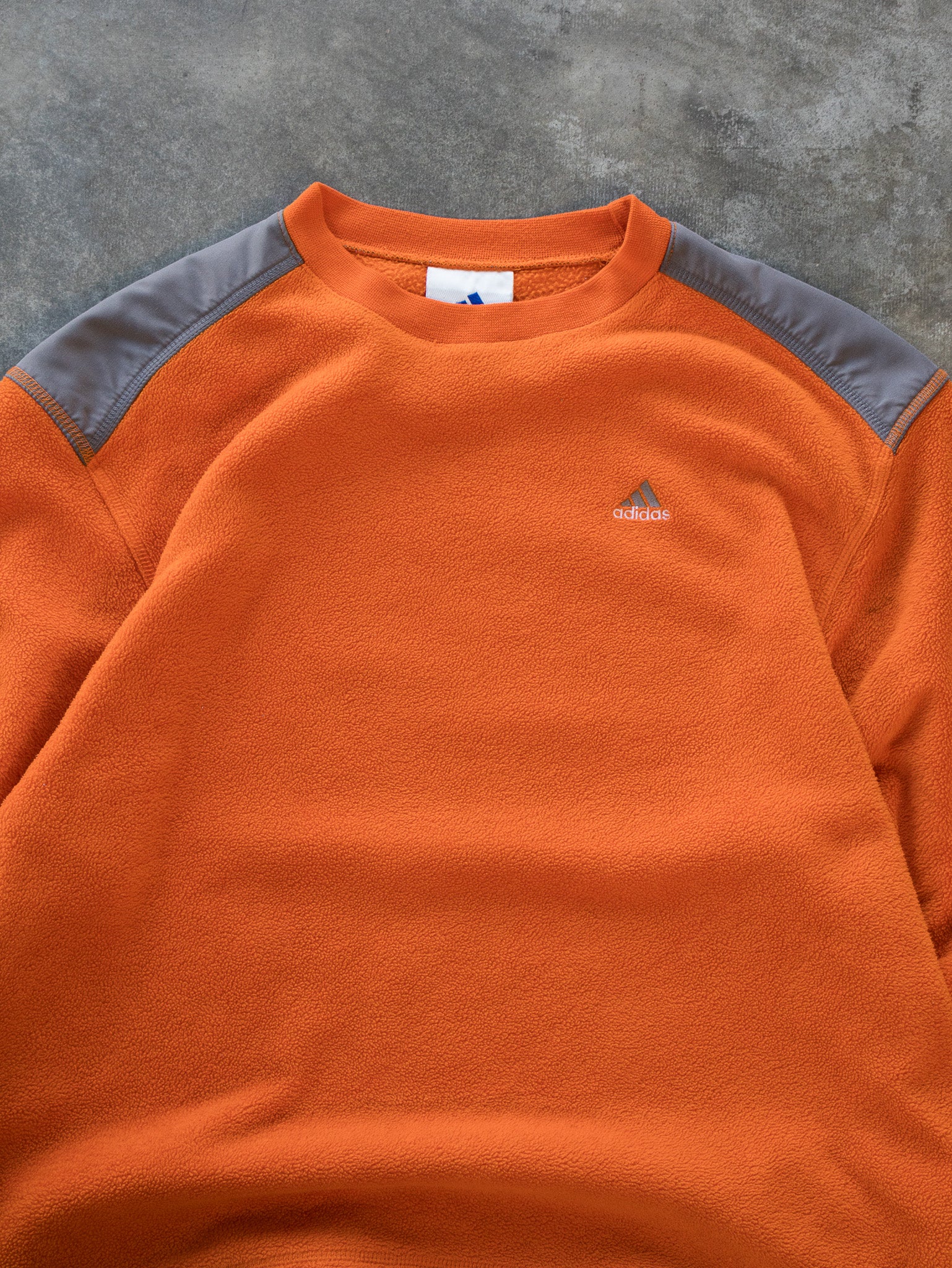 Vintage Orange Adidas Fleece Sweatshirt (M)