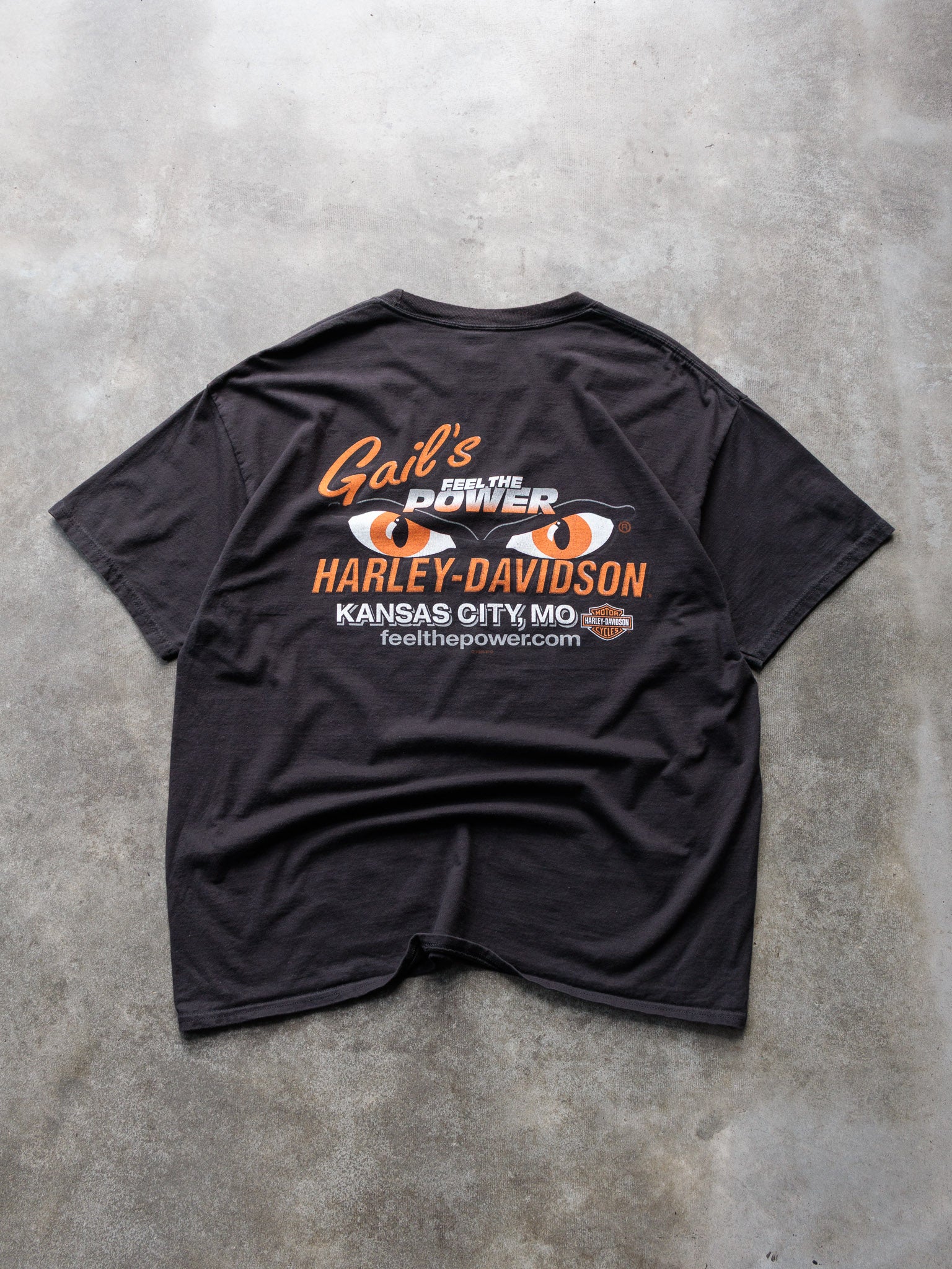 Vintage Black Harley-Davidson Kansas City Tee (XL)