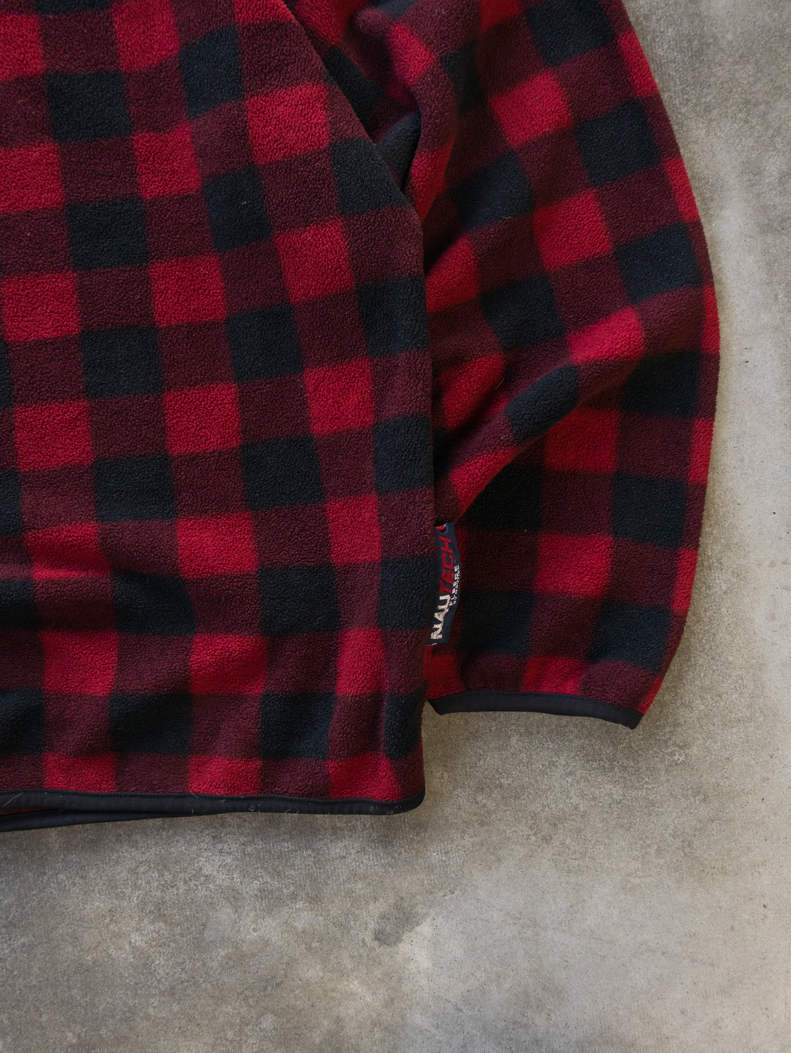Vintage '90s Red Check Nautica Fleece (XL)
