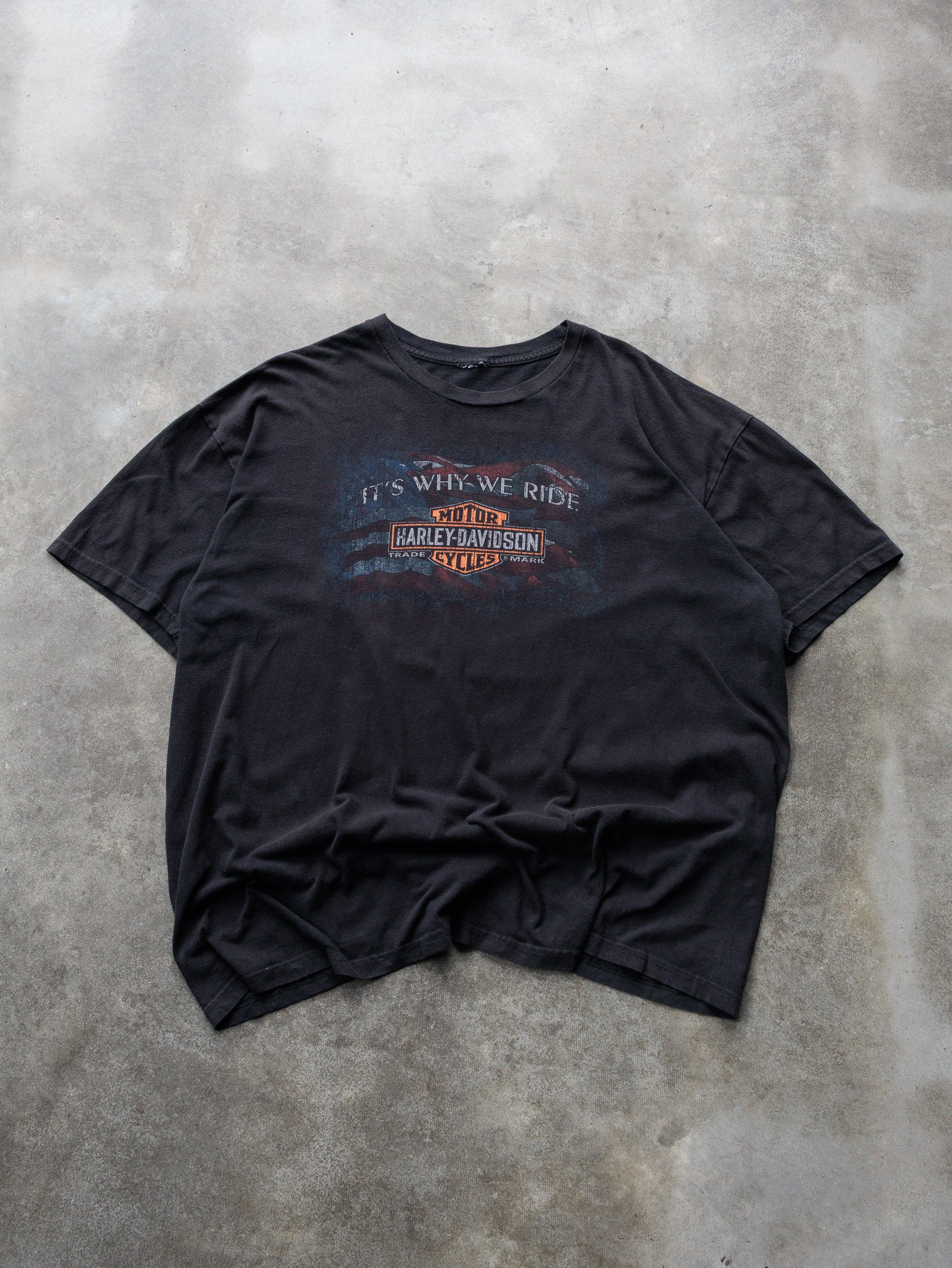 Vintage Black Harley-Davidson Omaha Nebraska Tee (2XL)