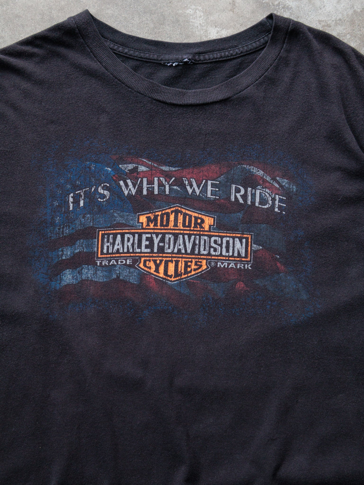 Vintage Black Harley-Davidson Omaha Nebraska Tee (2XL)