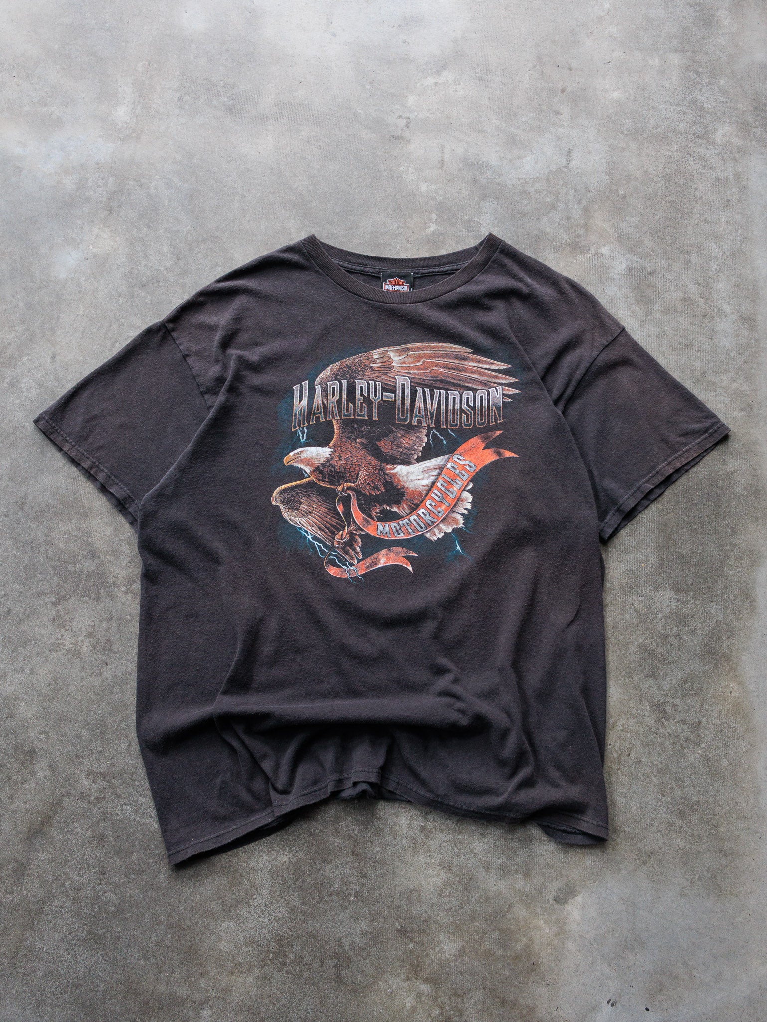 Vintage Faded Black Harley-Davidson Springfield Missouri Tee (XL)