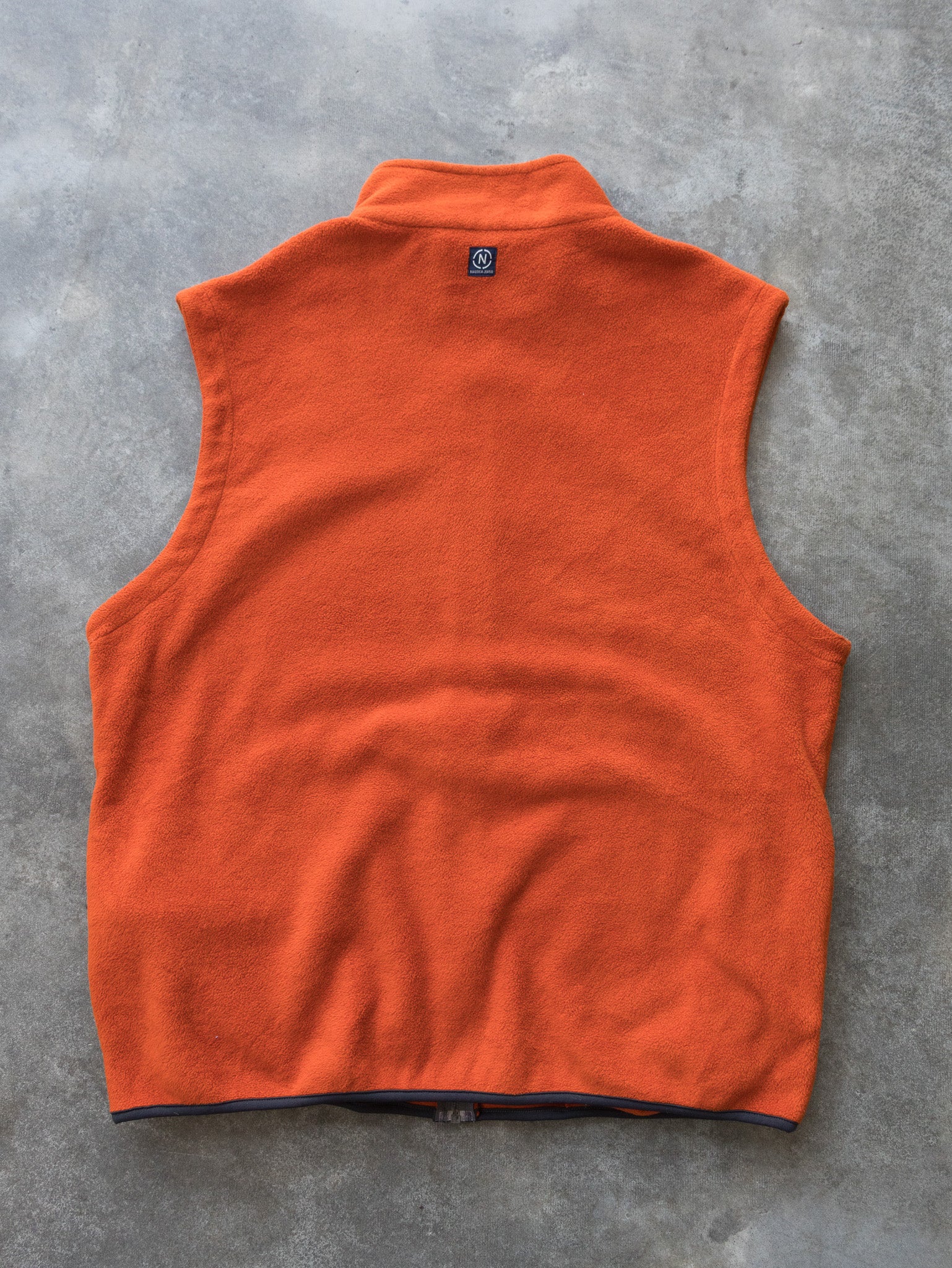 Vintage Orange Nautica Fleece Vest (2XL)