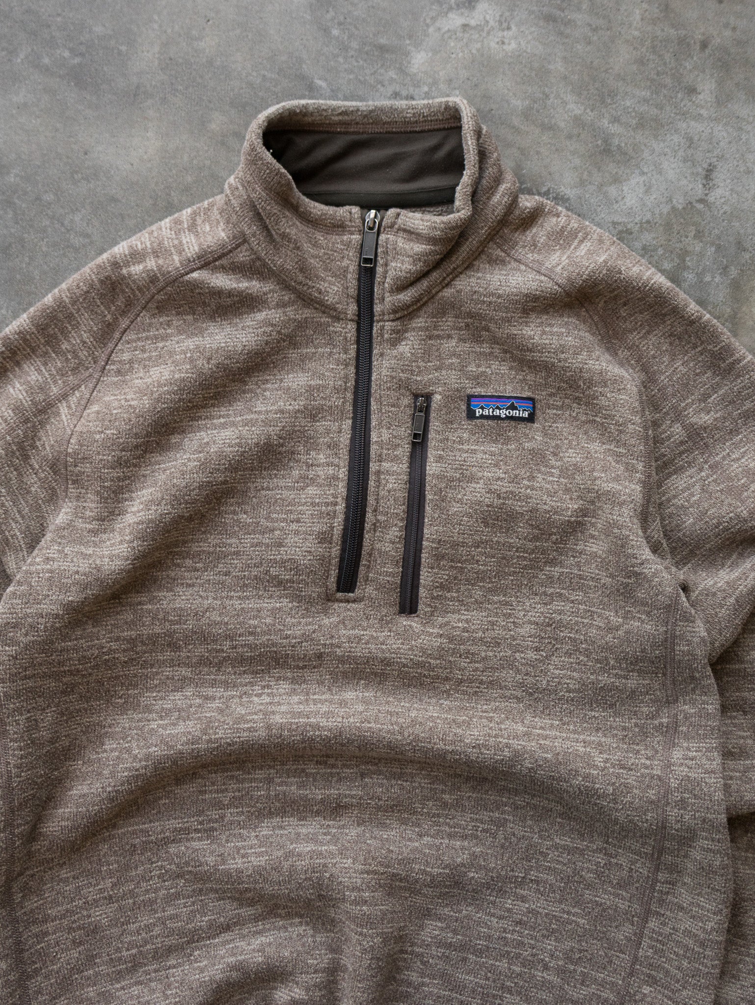 Vintage Brown Patagonia Quarter Zip Fleece (M)