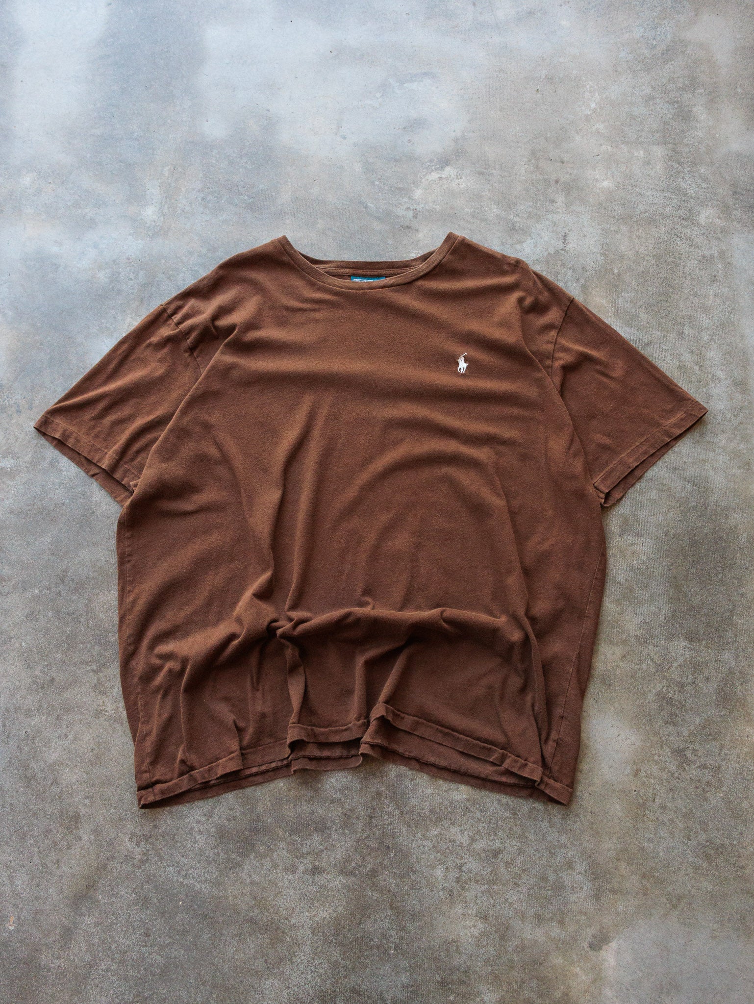 Vintage Brown Polo Ralph Lauren Tee (XL)
