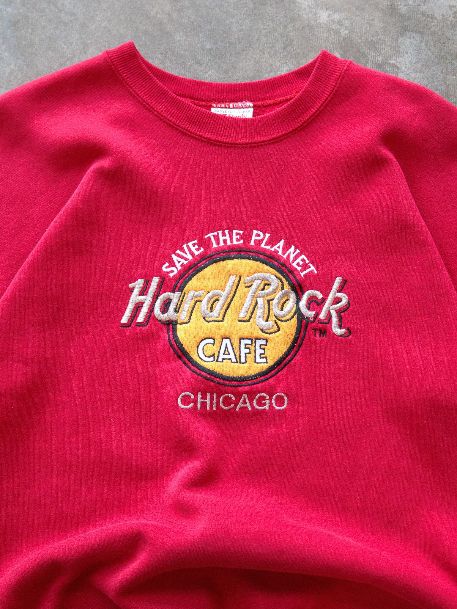 Vintage 90s Red Hard Rock Cafe Chicago Sweatshirt (L)