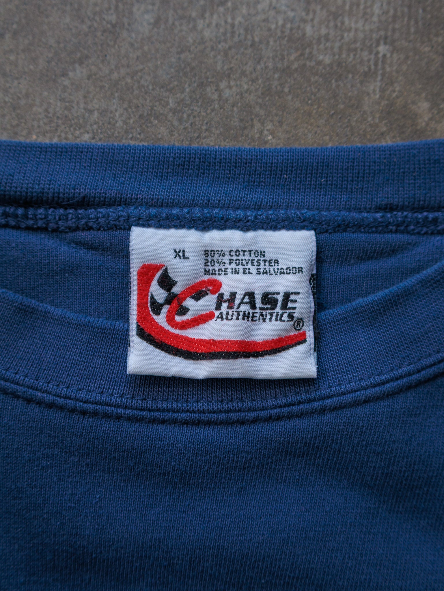 Vintage 00s Blue Chase Authentics Rusty Wallace NASCAR Sweatshirt (XL)