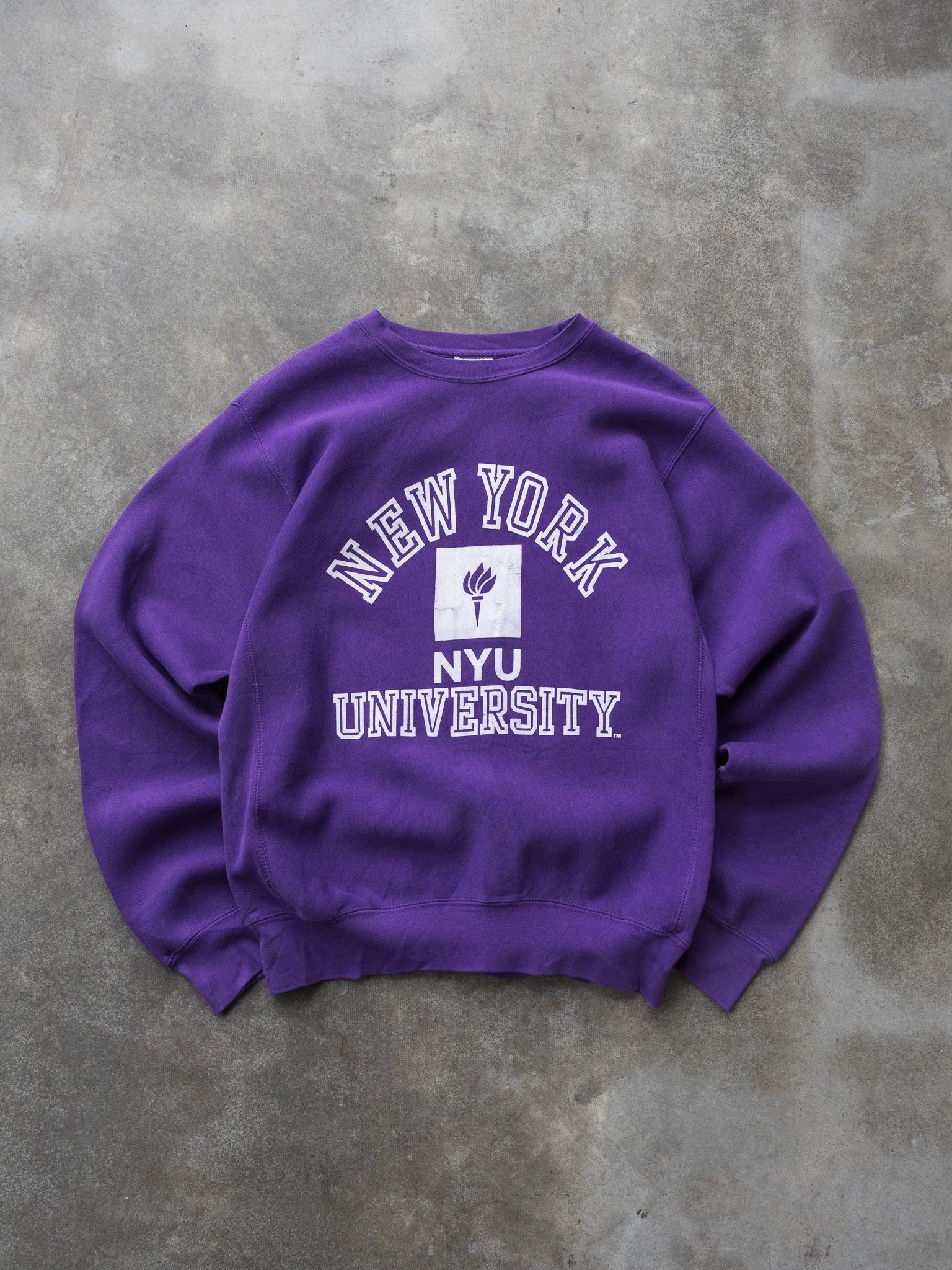 Vintage Purple NYU University Sweatshirt (S)
