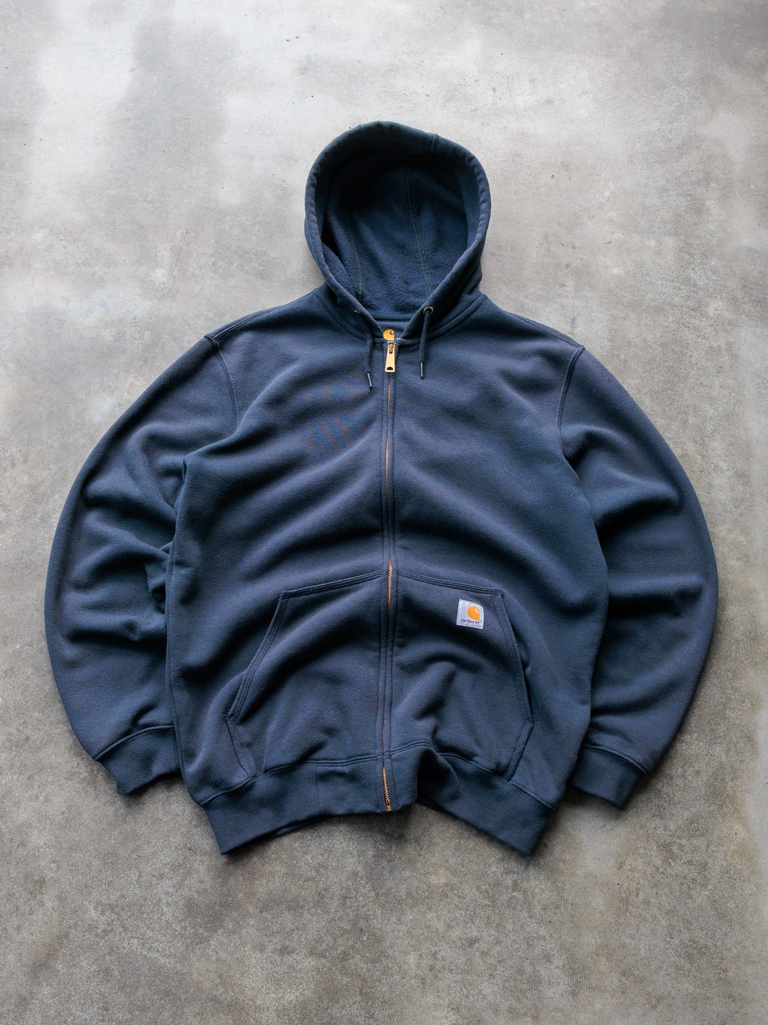 Vintage Navy Carhartt Zip Hoodie (M)