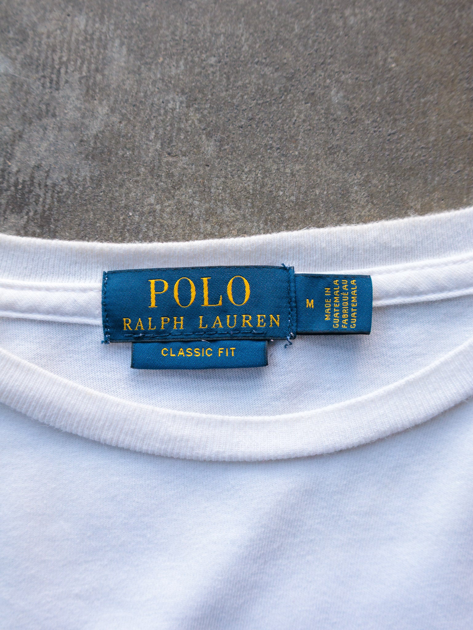 Vintage White Polo Ralph Lauren Polo Bear Tee (M)