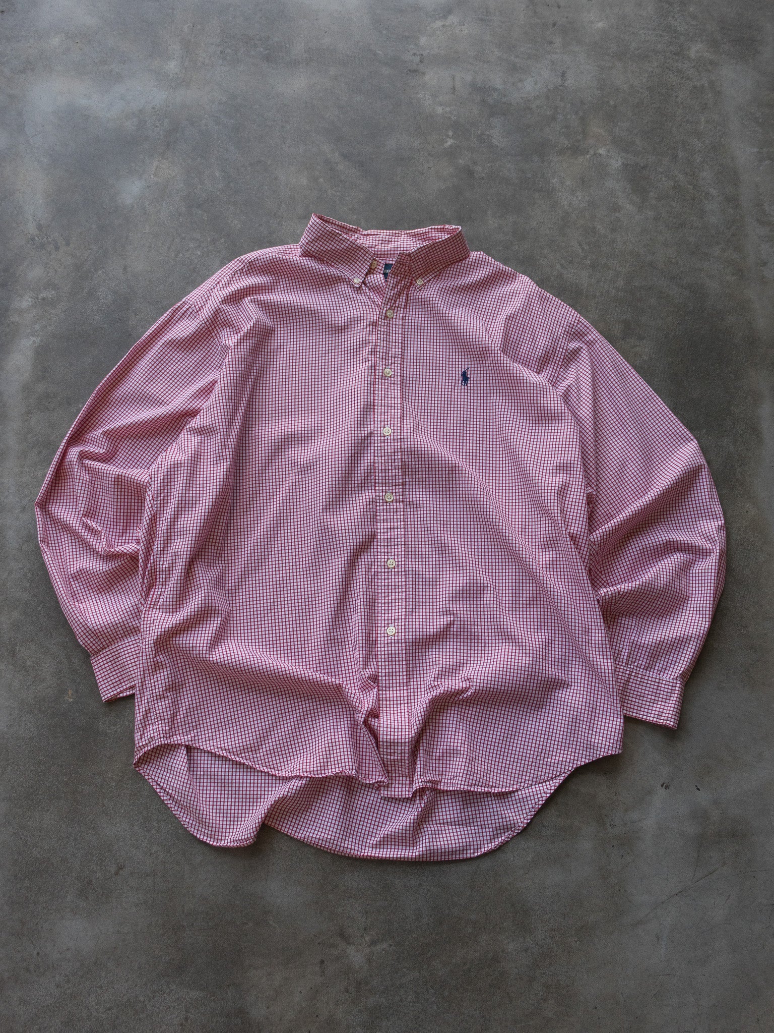 Vintage Red Check Ralph Lauren Shirt (XL)