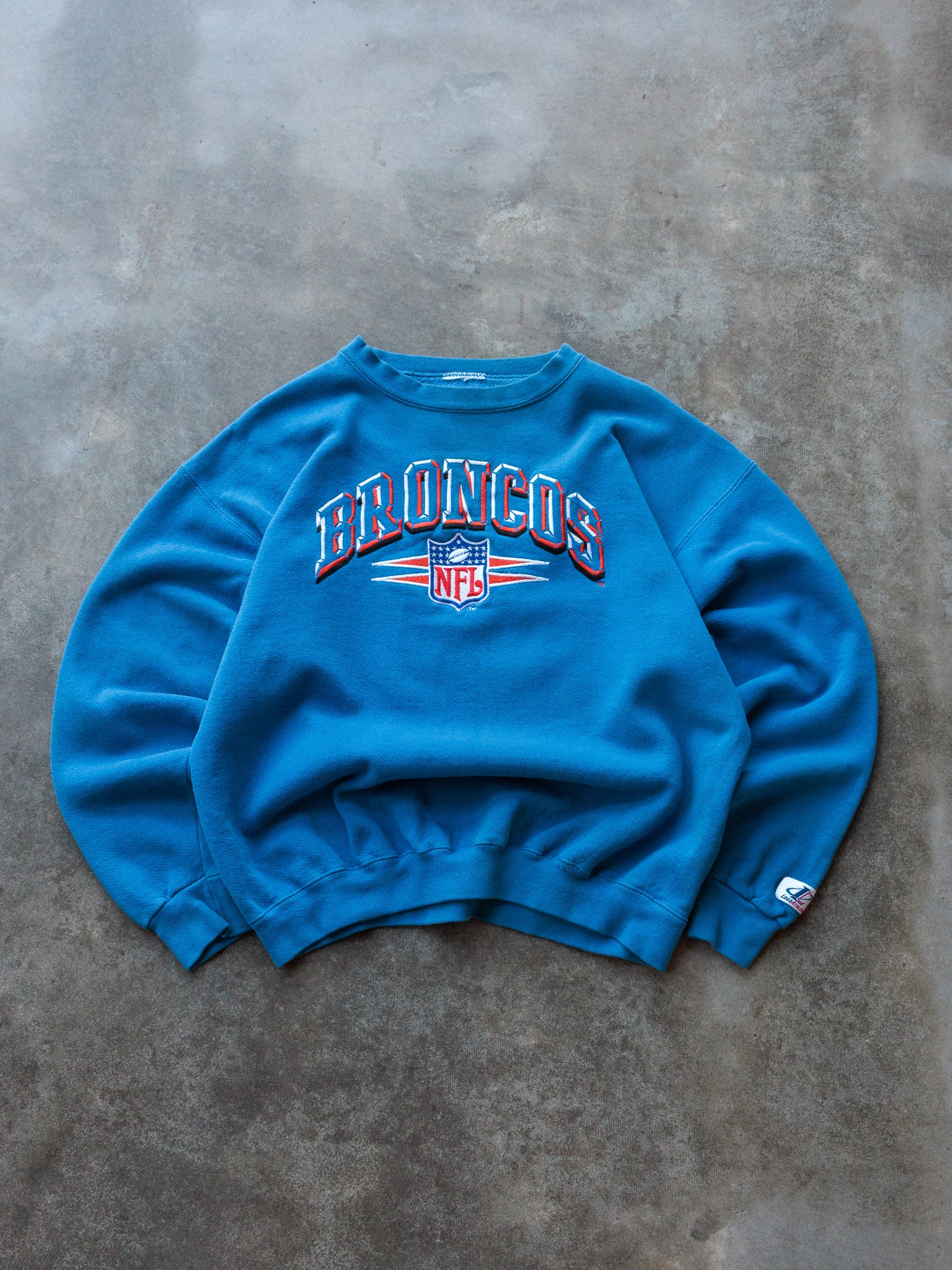 Vintage 90s Blue Denver Broncos Sweatshirt (M)
