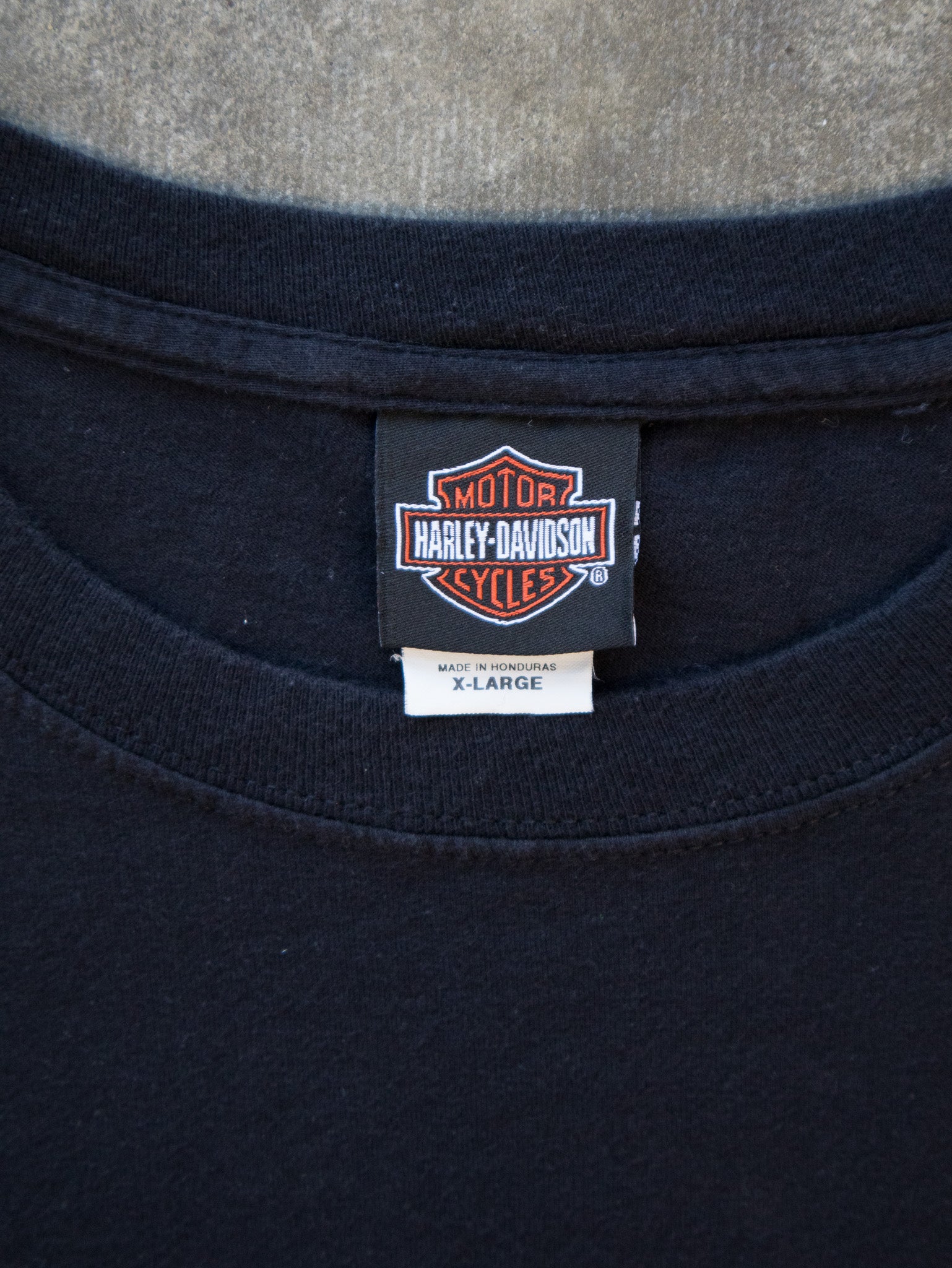 Vintage Black Harley-Davidson Tee (XL)