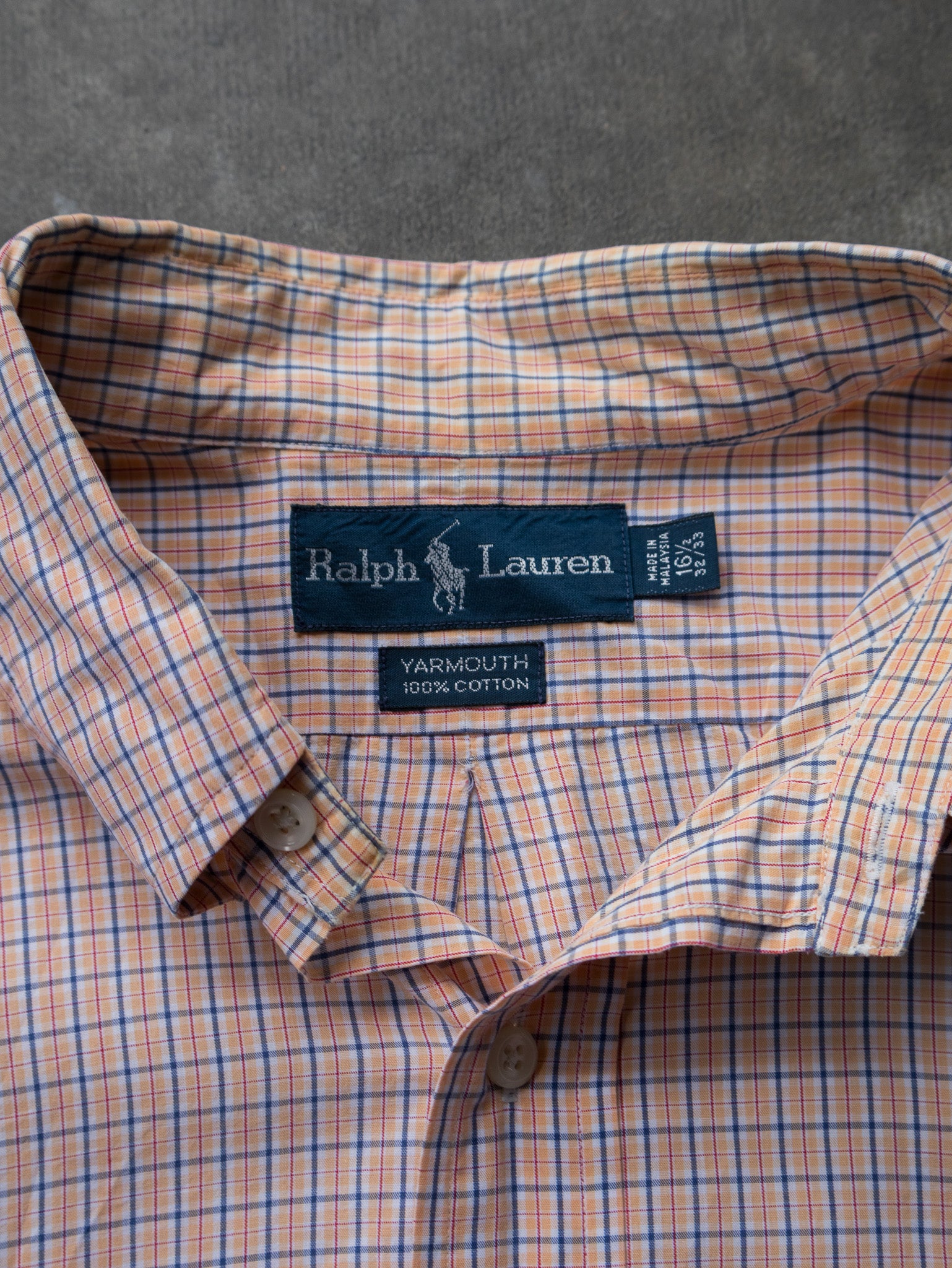 Vintage Peach Ralph Lauren Shirt (L)