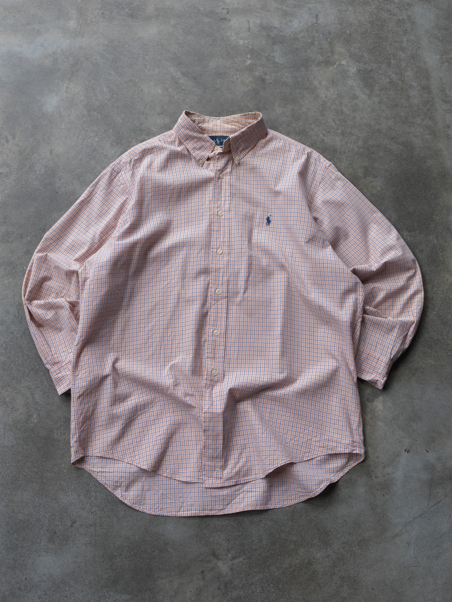 Vintage Peach Ralph Lauren Shirt (L)
