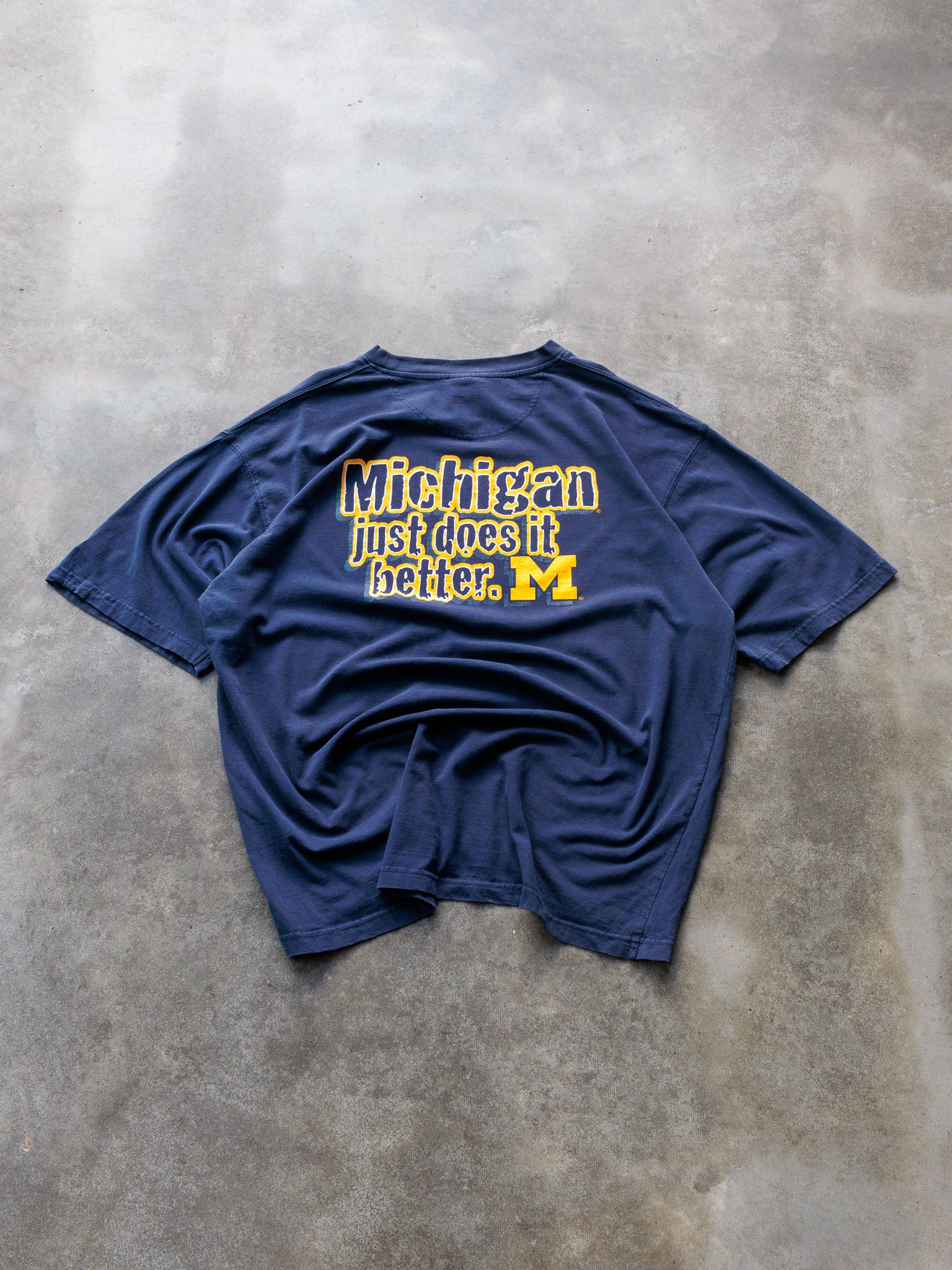 Vintage 00s Navy Starter Michigan Just Does It Better Tee (XL)