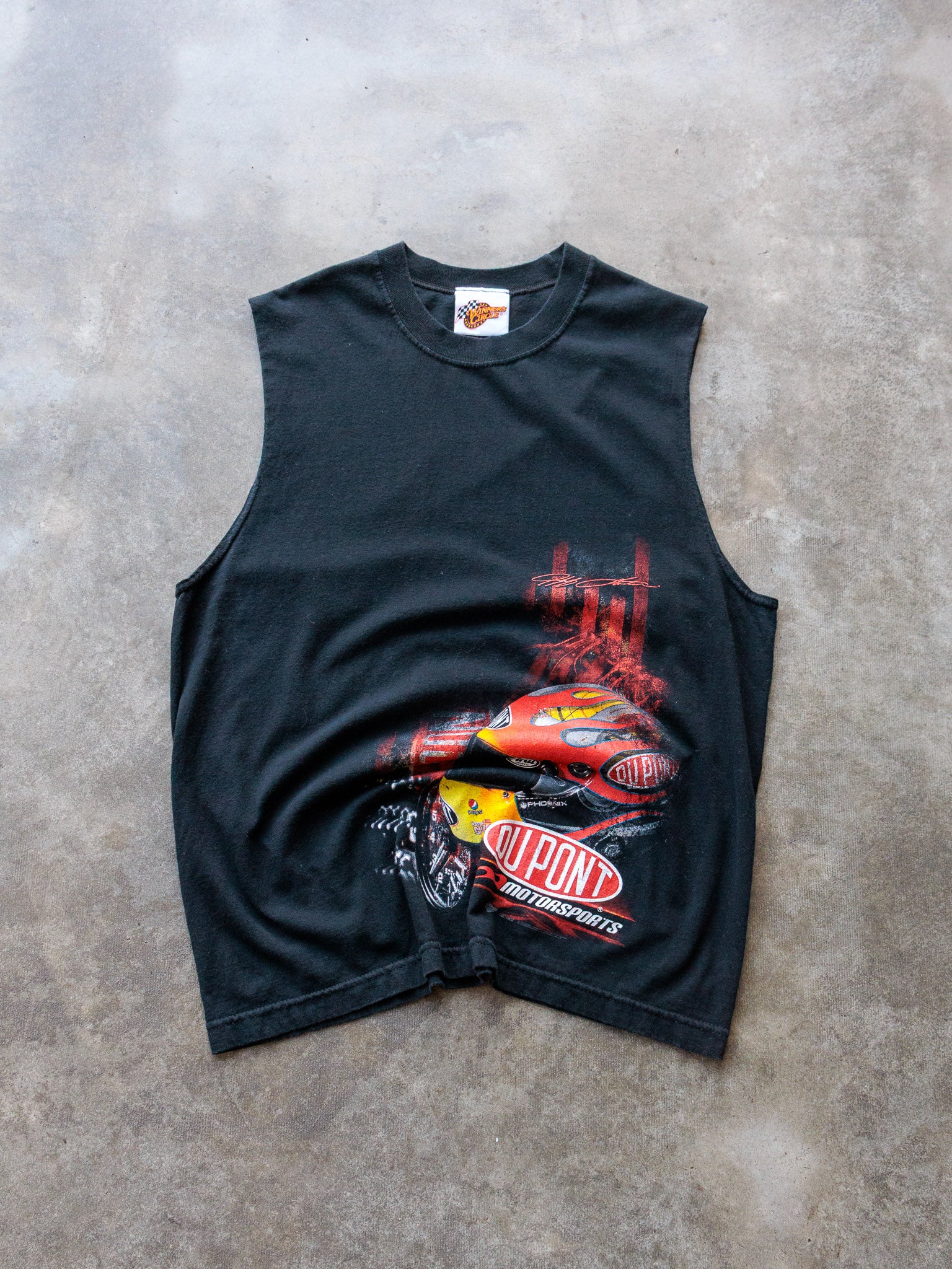 Vintage 00s Black Jeff Gordon DuPont Nascar Tank (L)