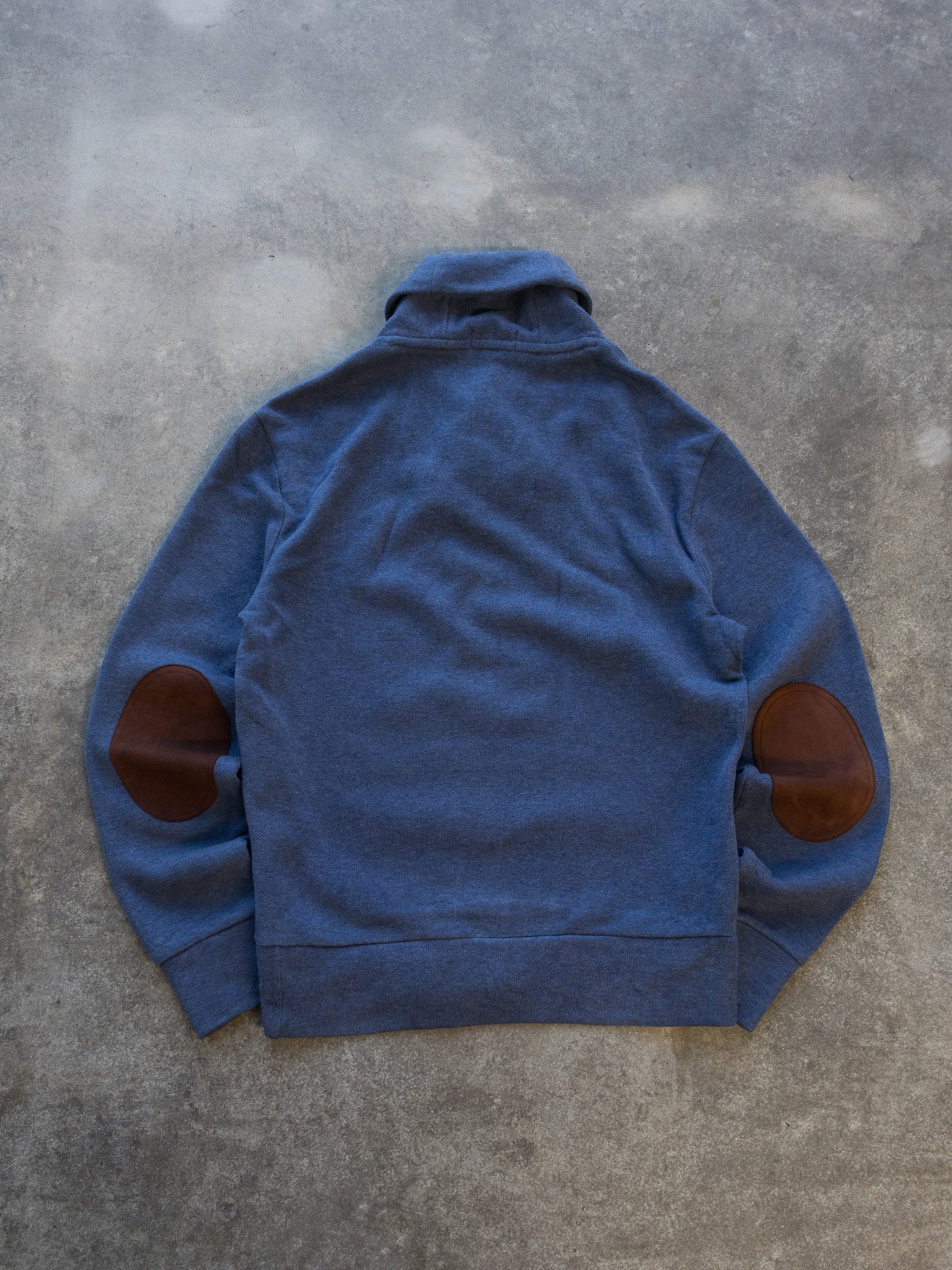 Vintage Blue Polo Ralph Lauren Shawl Neck Knit (XS)