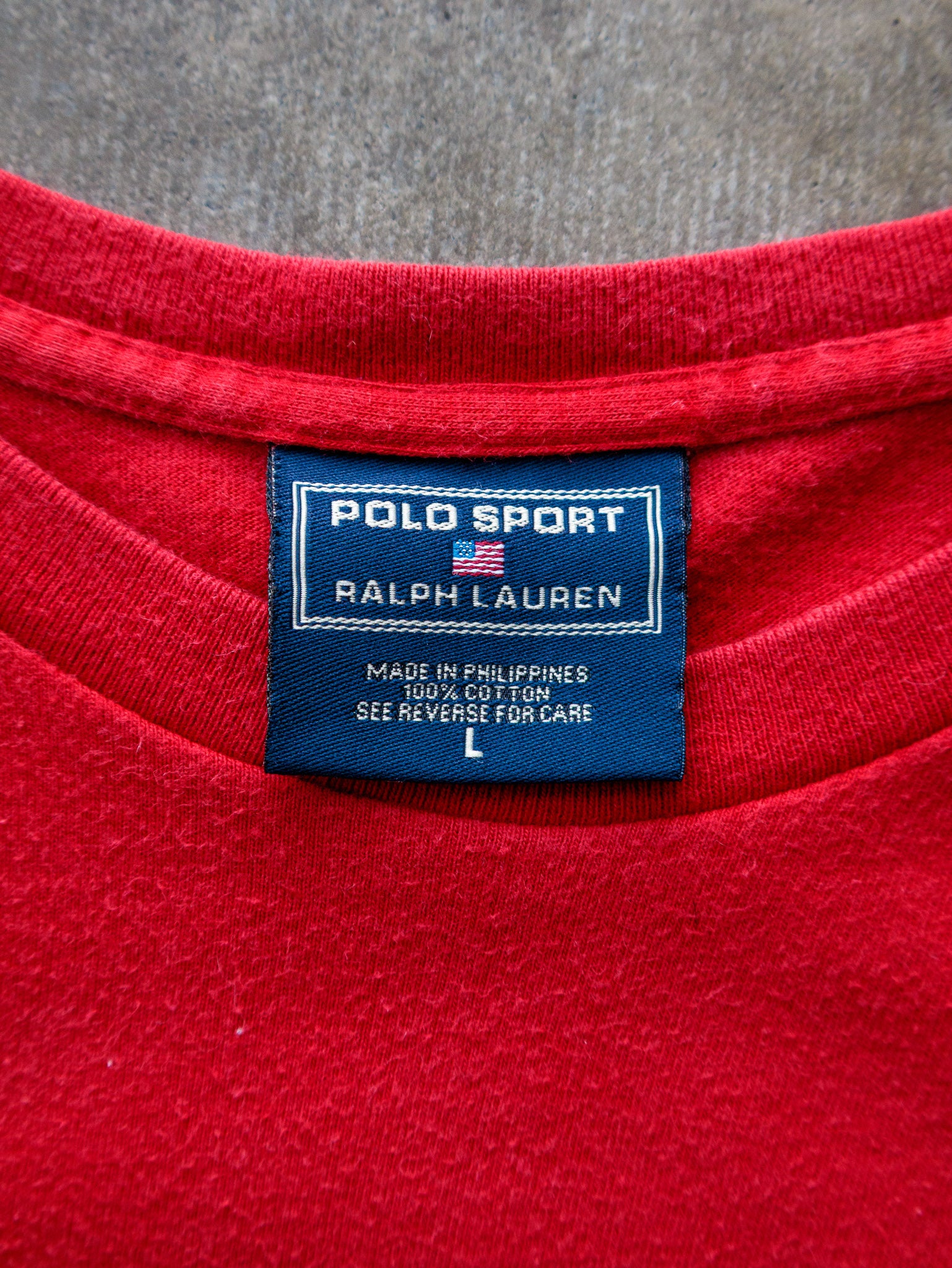 Vintage 90s Red Polo Sport Ralph Lauren Tee (L)