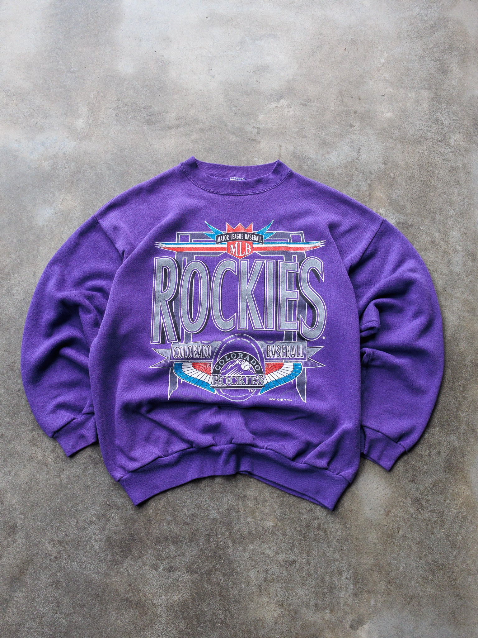 Vintage 1996 Purple Colorado Rockies Sweatshirt (L)