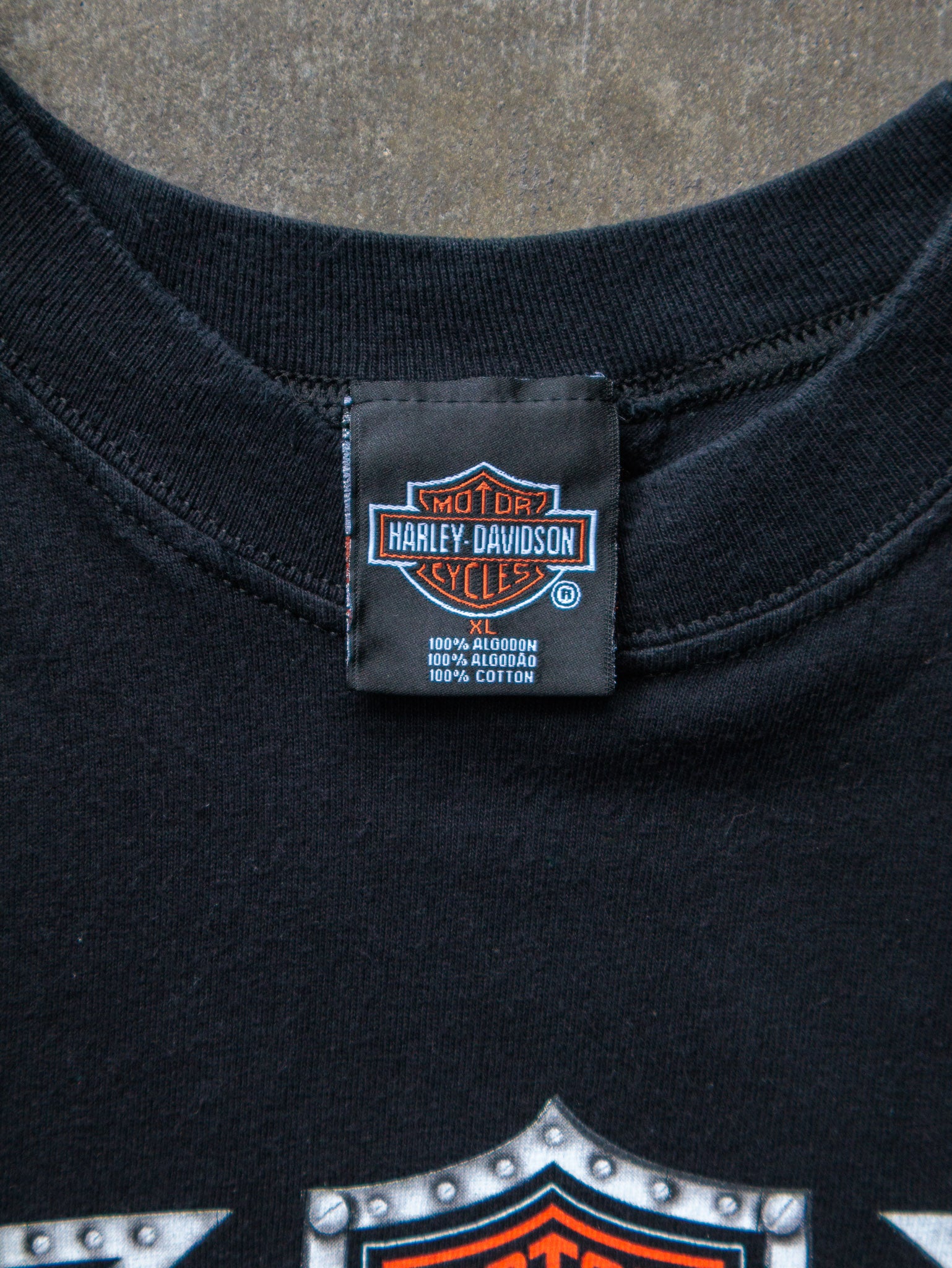 Vintage Black Harley-Davidson Baja Mexico Tank (XL)