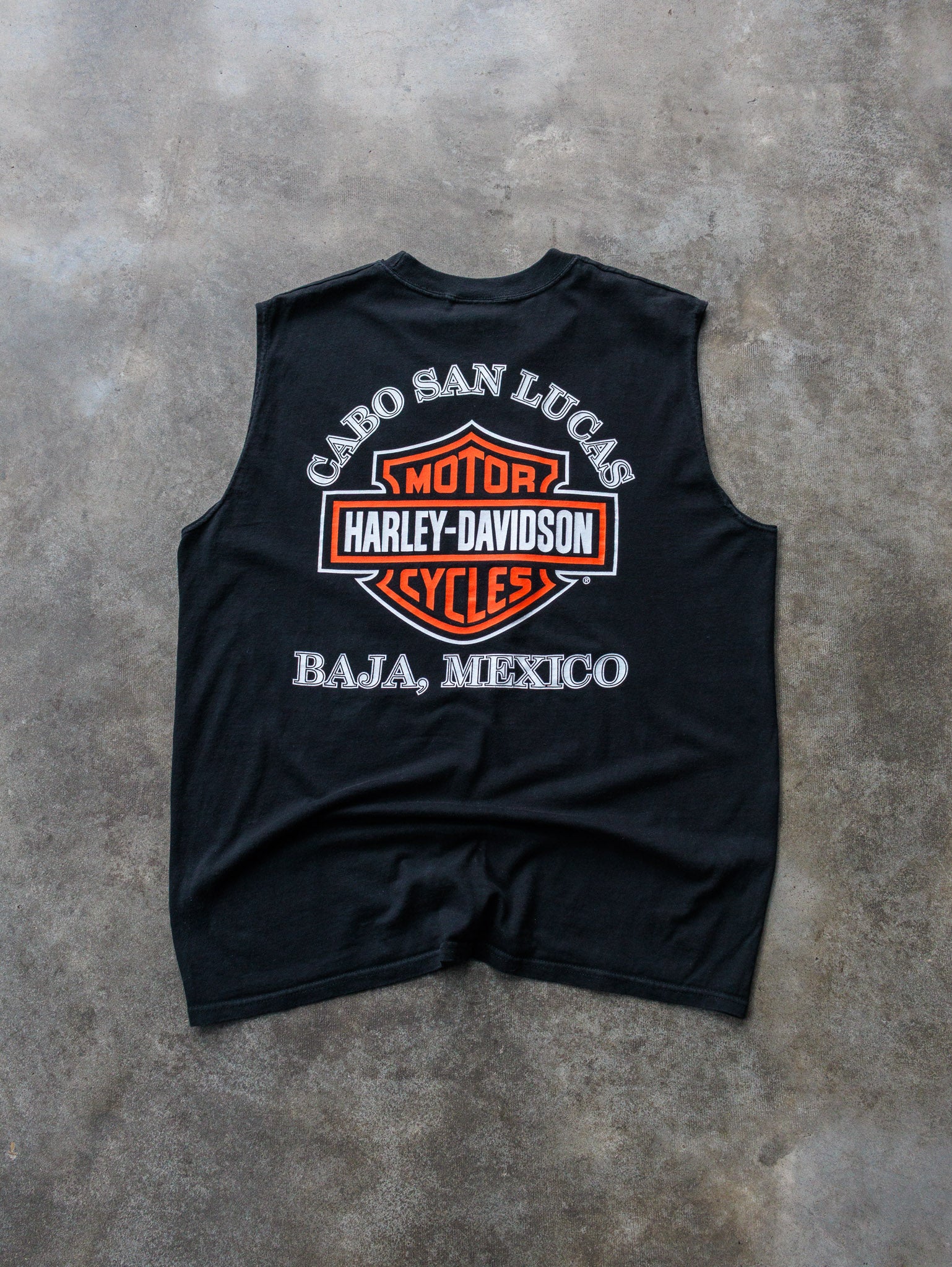 Vintage Black Harley-Davidson Baja Mexico Tank (XL)
