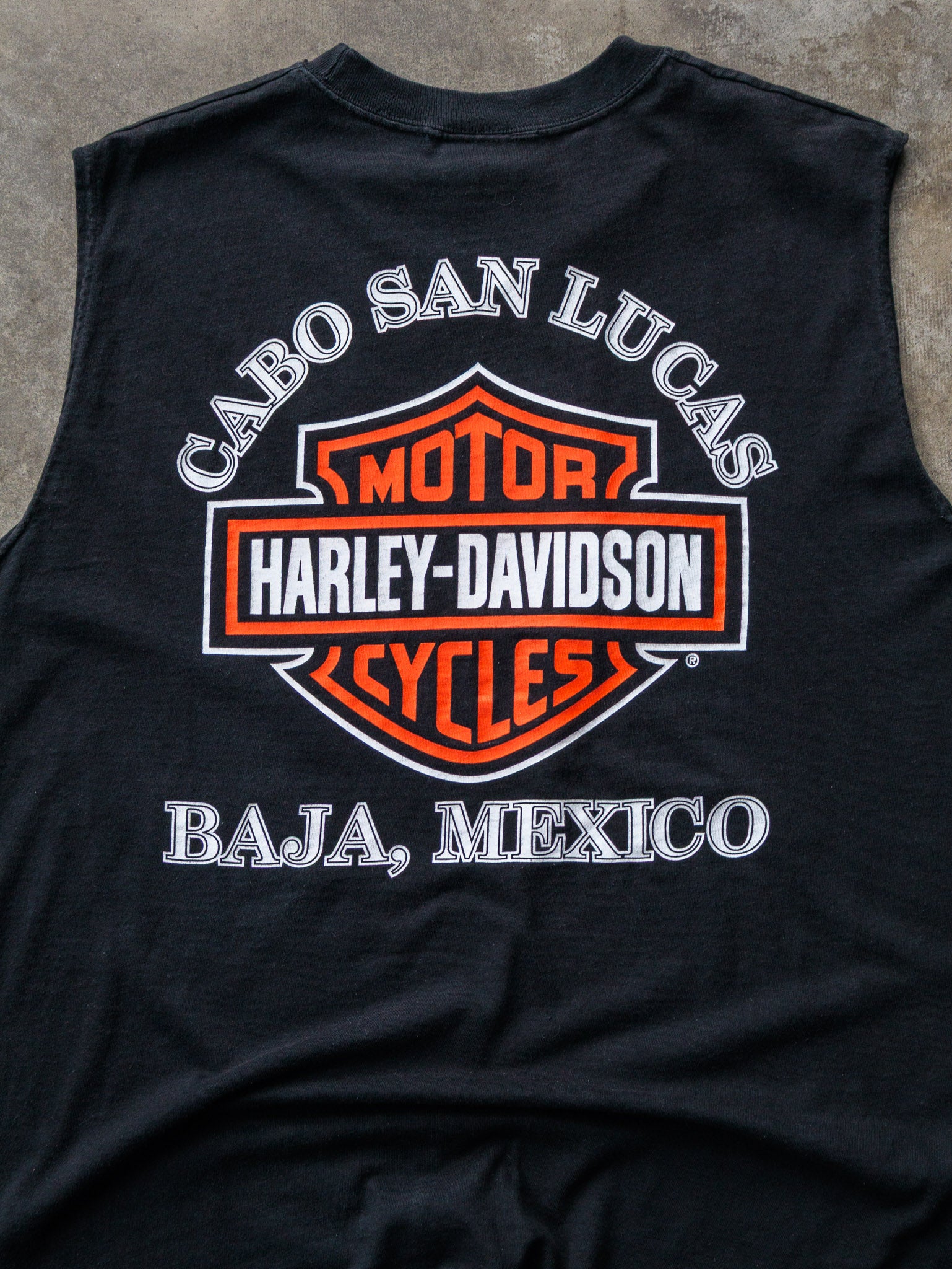 Vintage Black Harley-Davidson Baja Mexico Tank (XL)