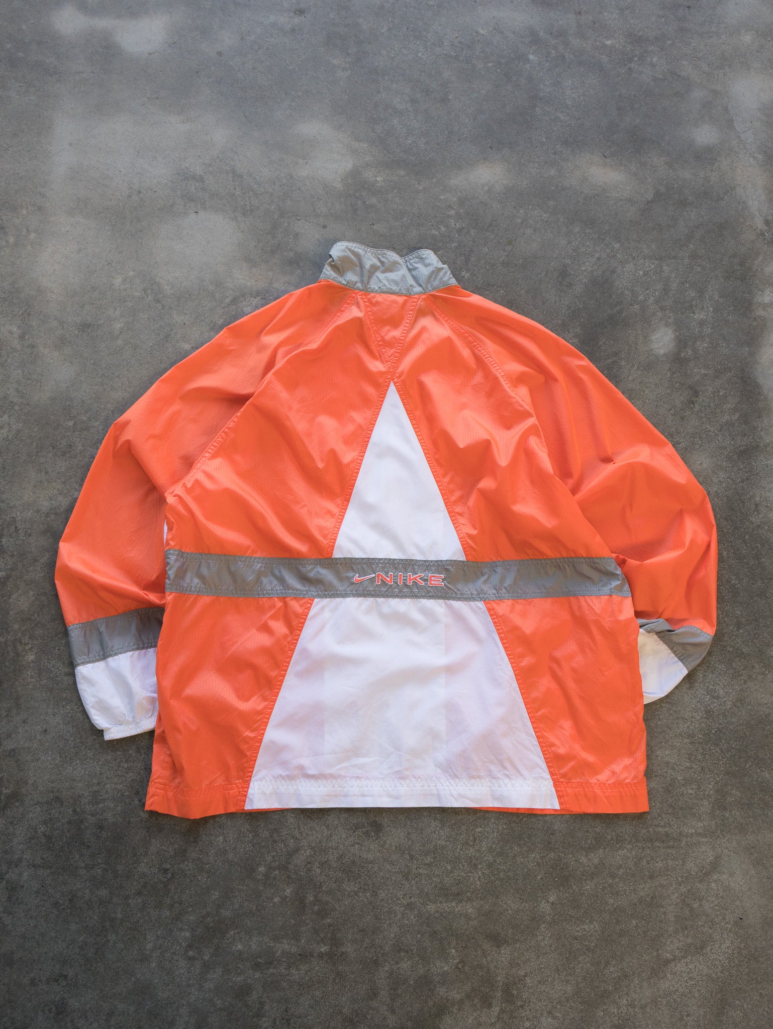 Vintage Orange White Nike Windbreaker Jacket (12-14Y)