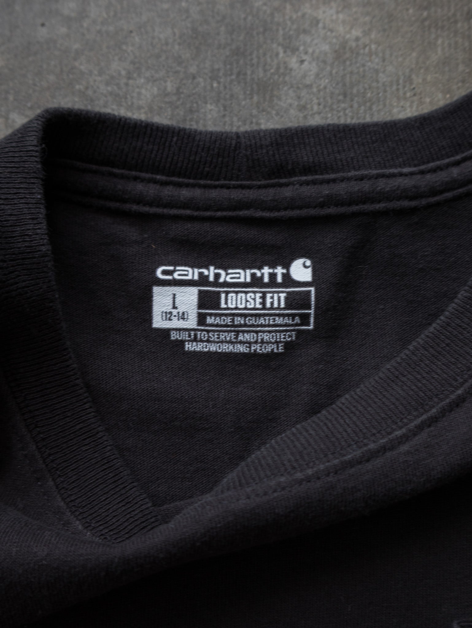 Vintage Black Carhartt Pocket Tee (12-14Y)