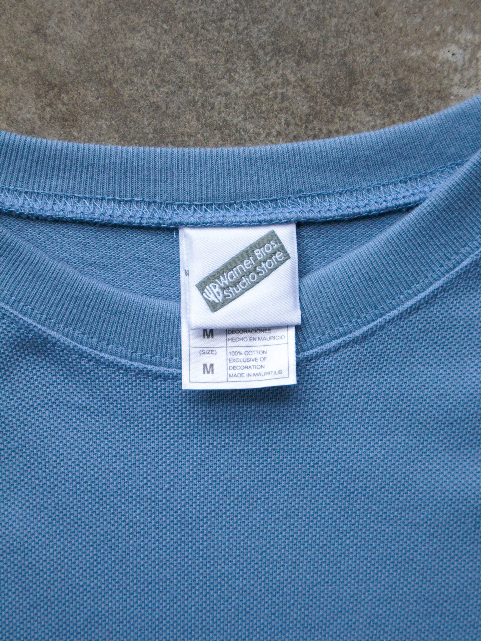 Vintage 90s Blue Wile E. Coyote Pocket Tee (M)