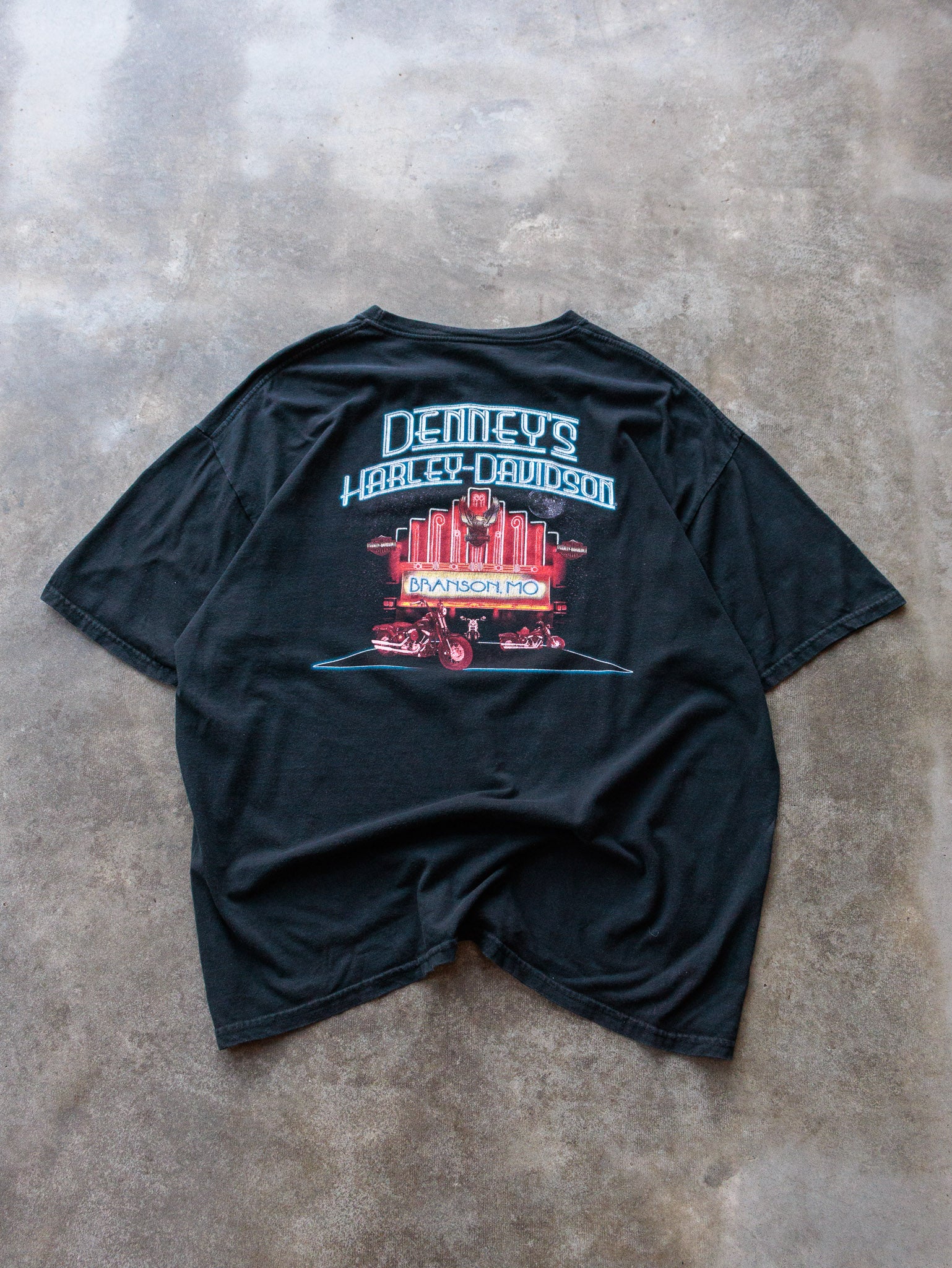 Vintage Black Harley-Davidson Branson Missouri Tee (2XL)