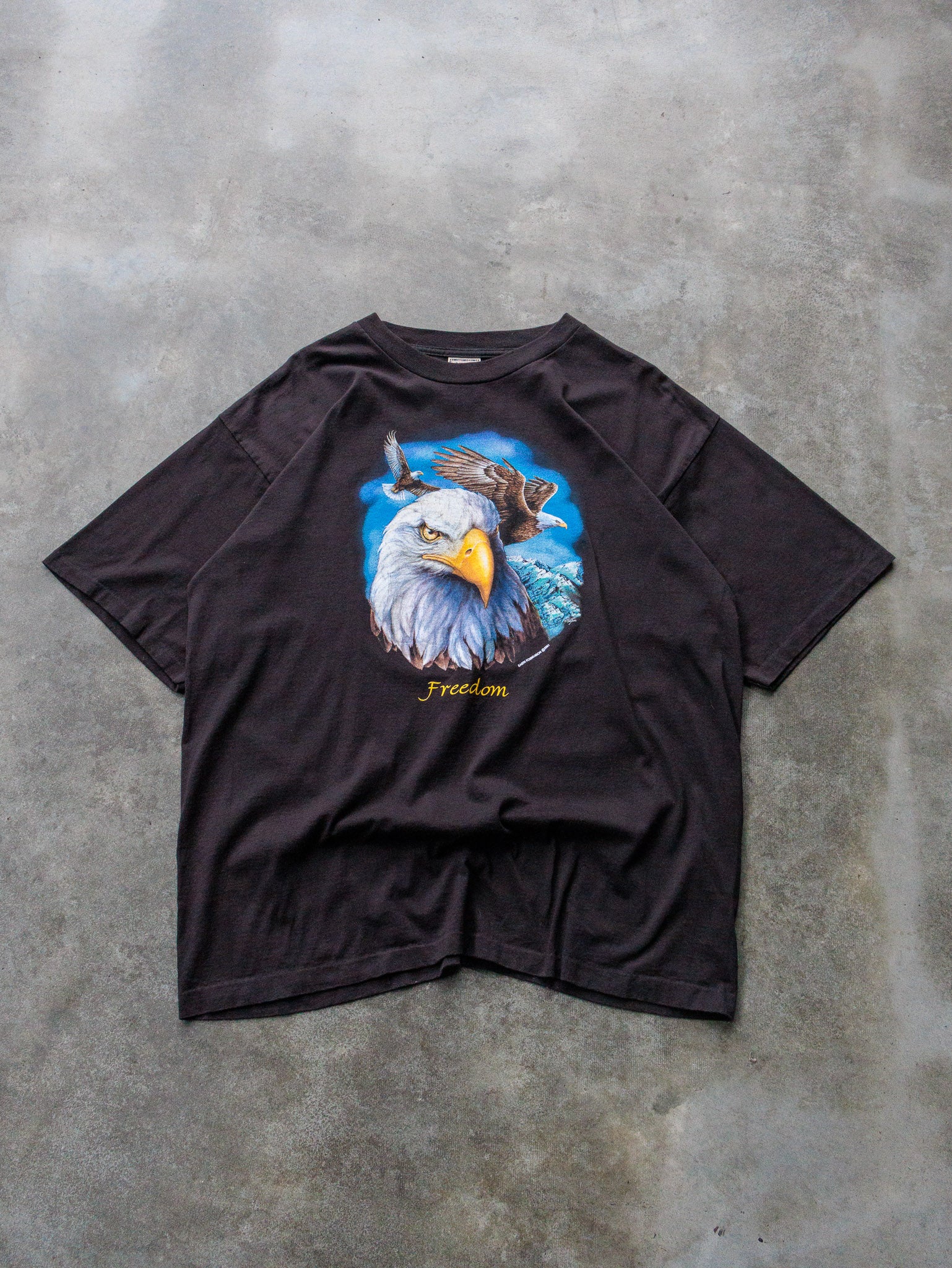 Vintage 2001 Black Eagle Freedom Graphic Tee (XL)