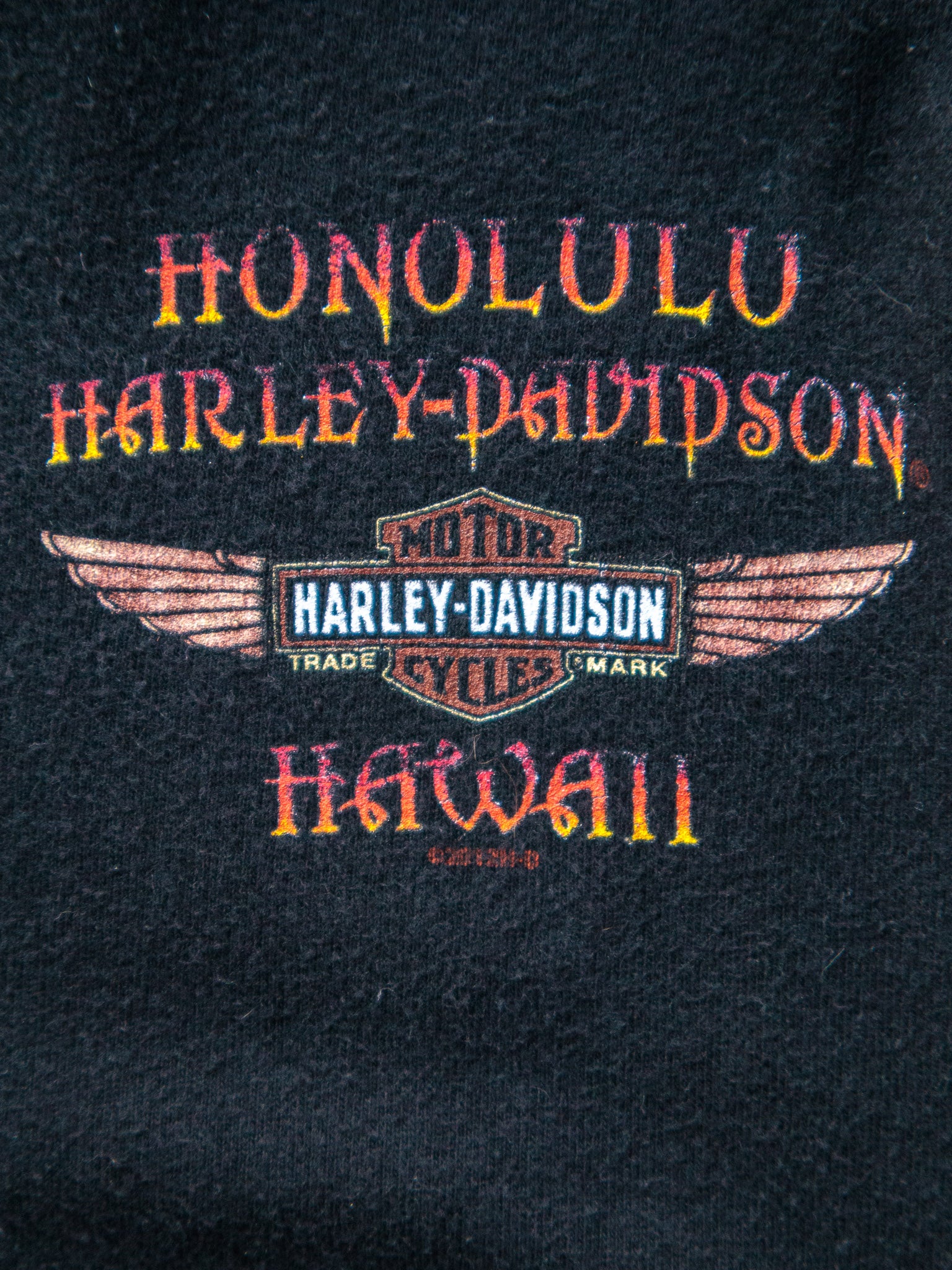 Vintage Black Harley-Davidson Honolulu Tee (XL)