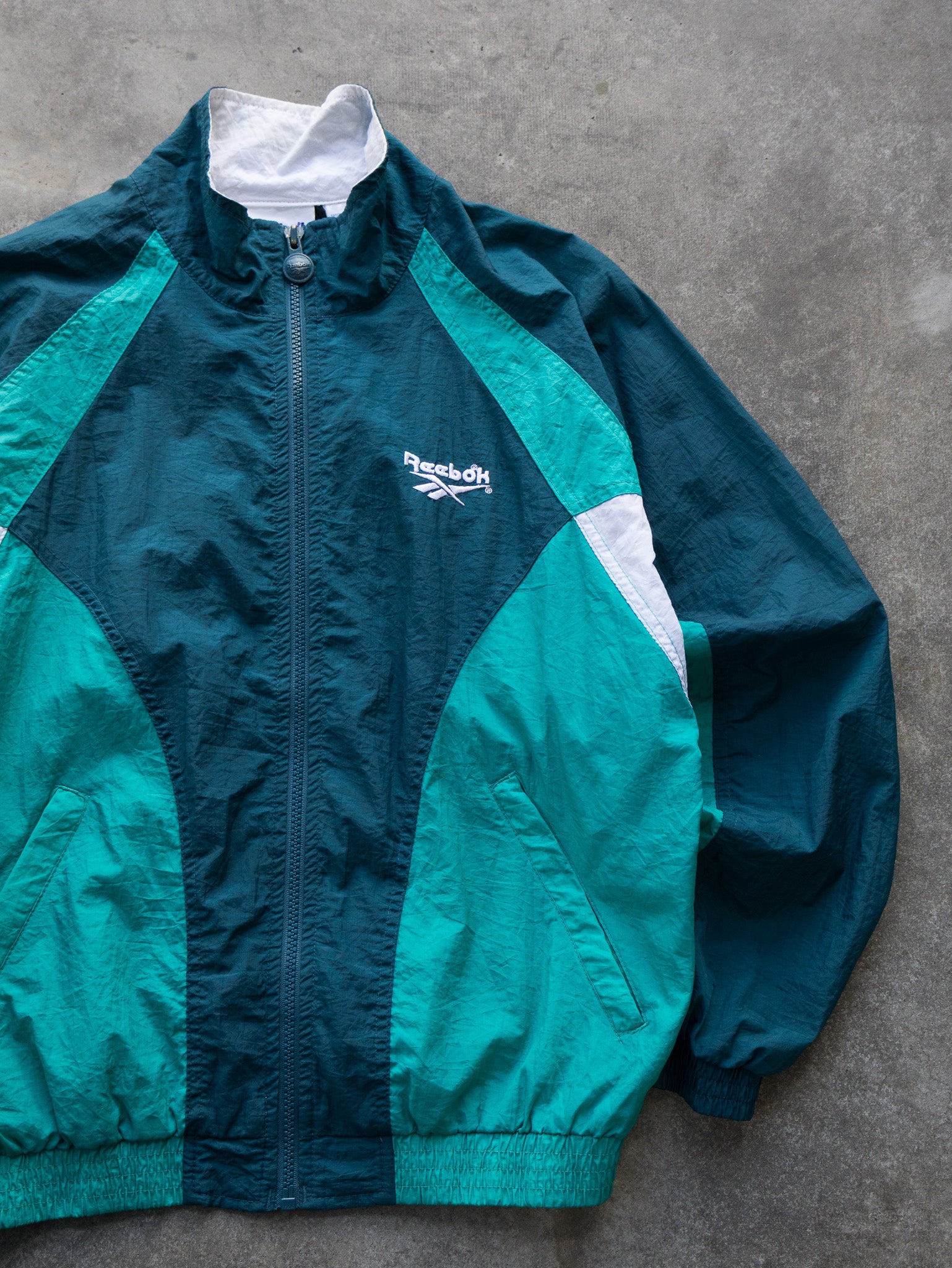 Vintage Teal Reebok Track Jacket (S)