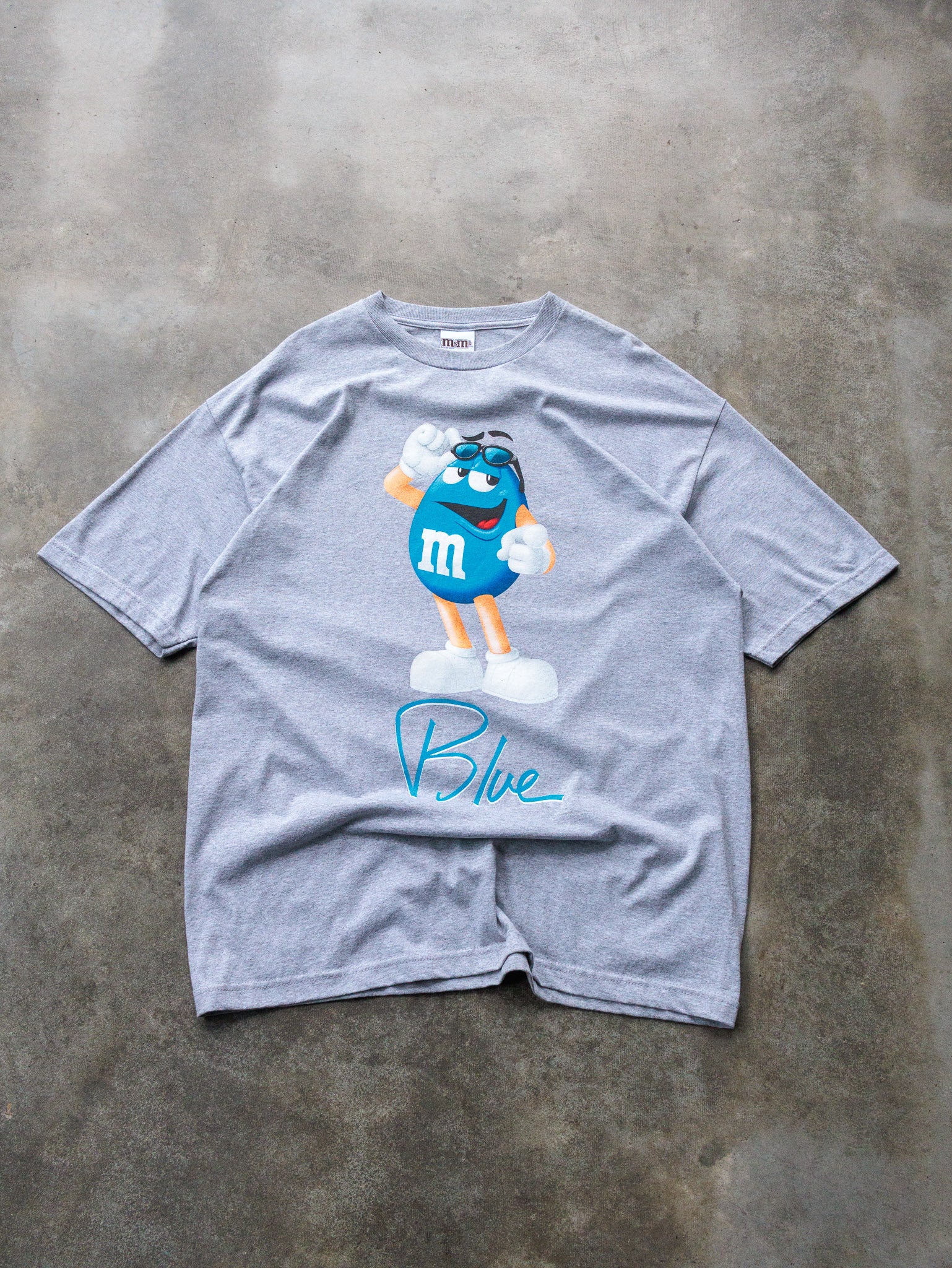 Vintage Grey M&M's Blue Character Tee (XL)