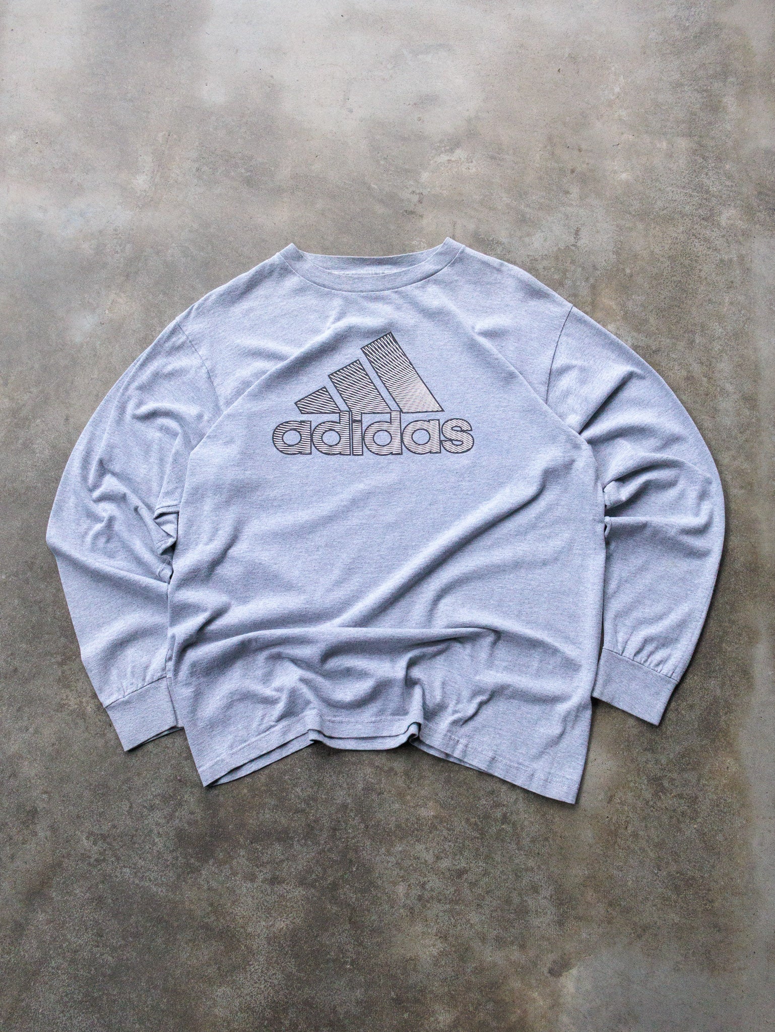 Vintage 90s Grey Adidas Equipment Long Sleeve (M)