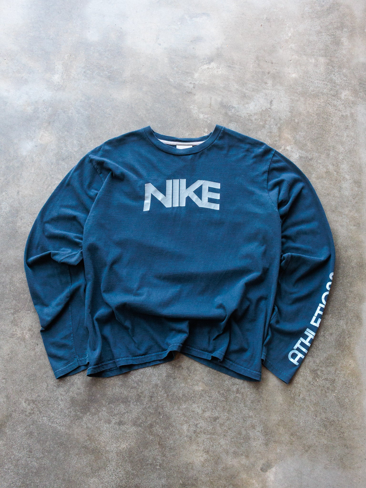 Vintage 90s Navy Nike Athletics Long Sleeve (L)