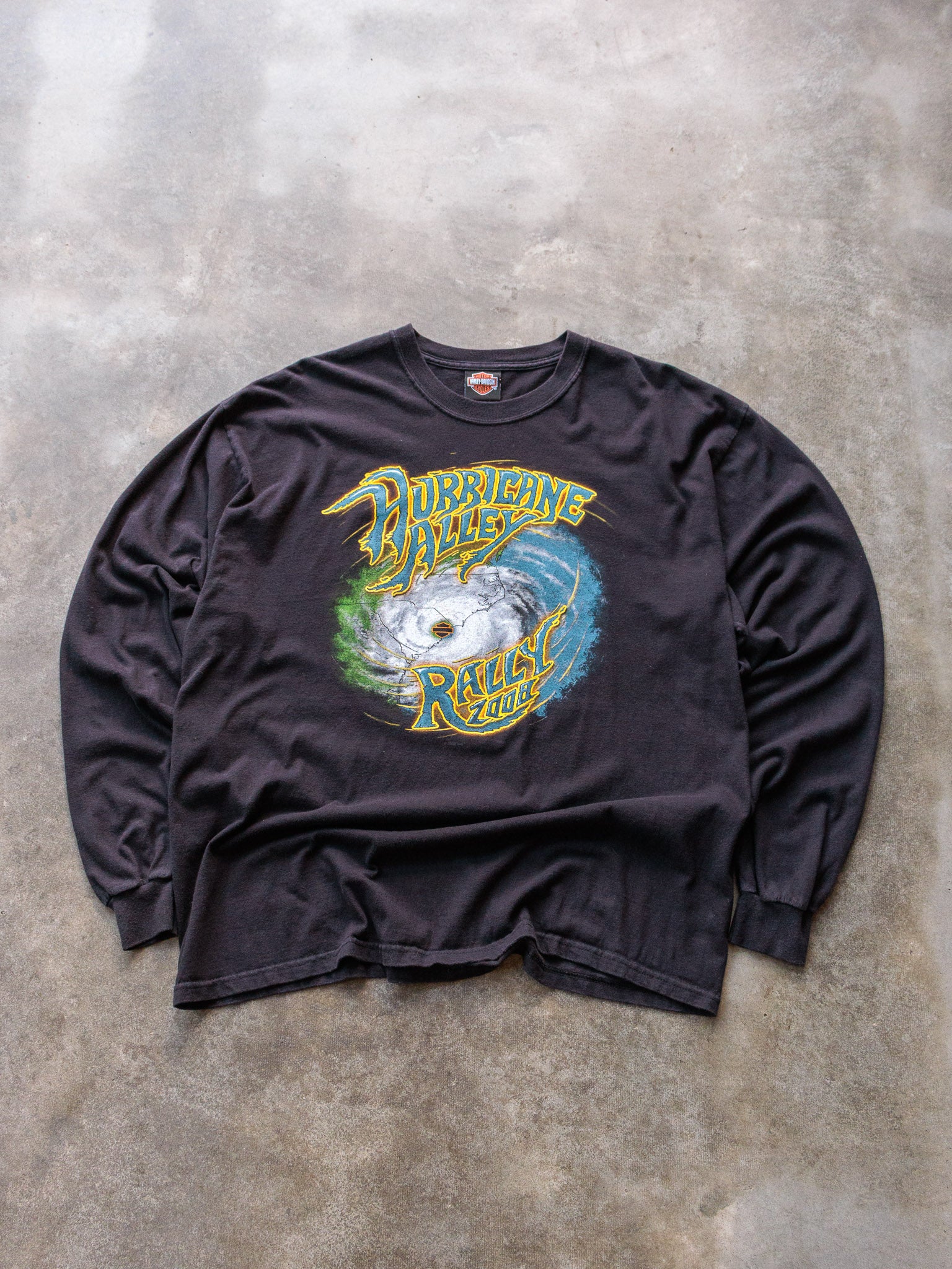 Vintage 2008 Harley-Davidson Hurricane Alley Rally Long Sleeve (XL)