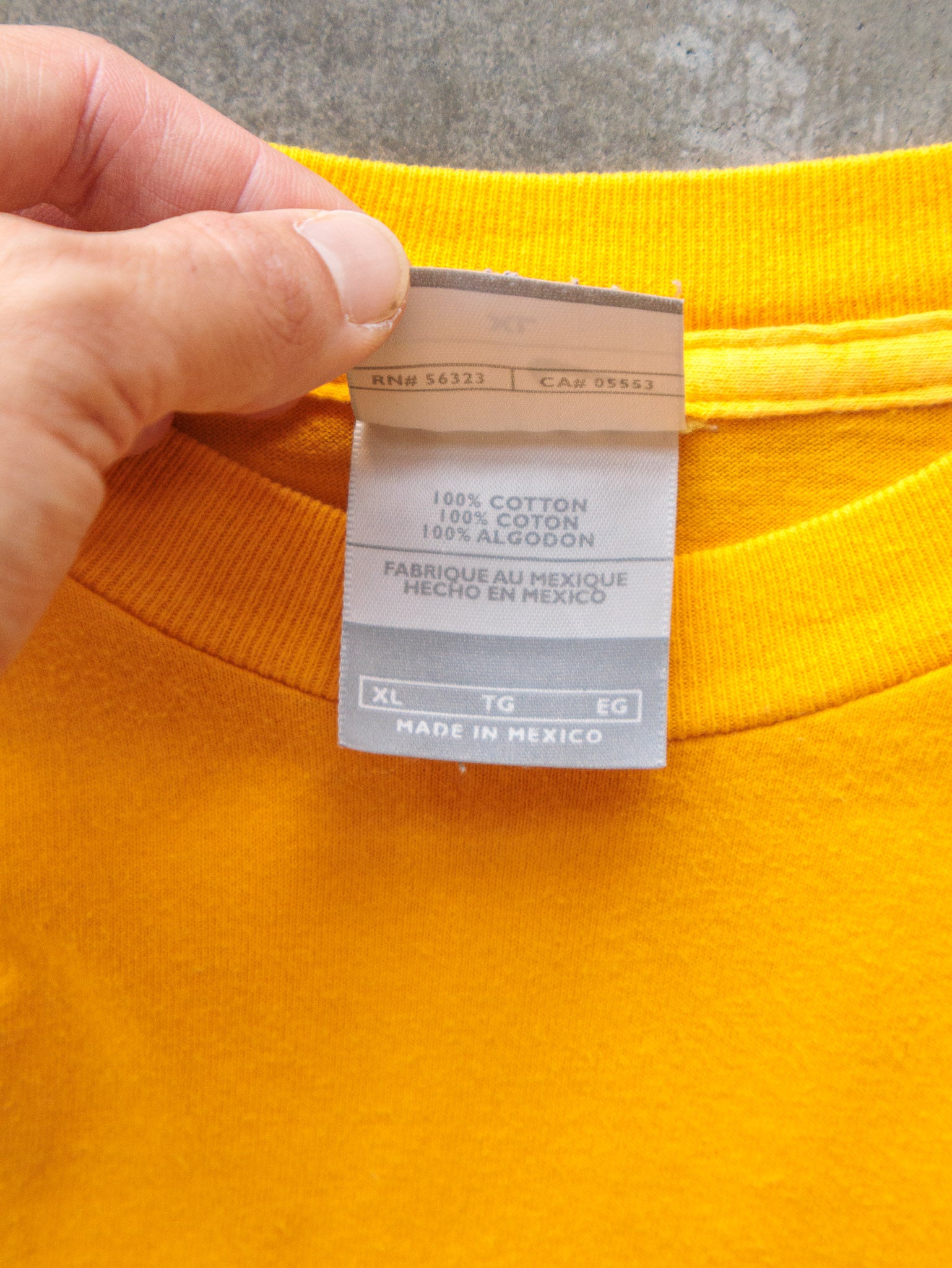 Vintage 90s Yellow Nike Graphic Long Sleeve (XL)