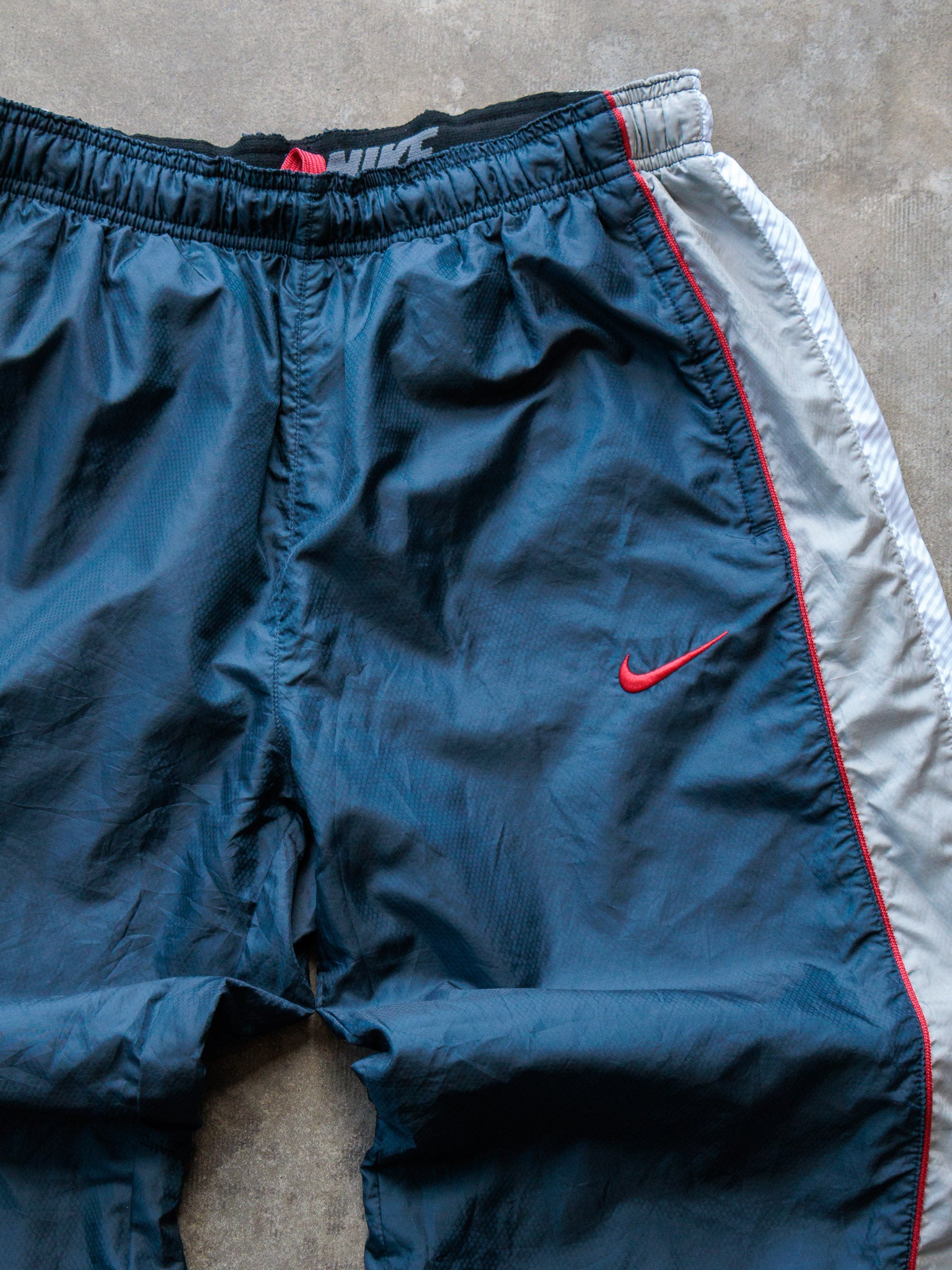 Vintage Navy & Grey Nike Track Pants (L)