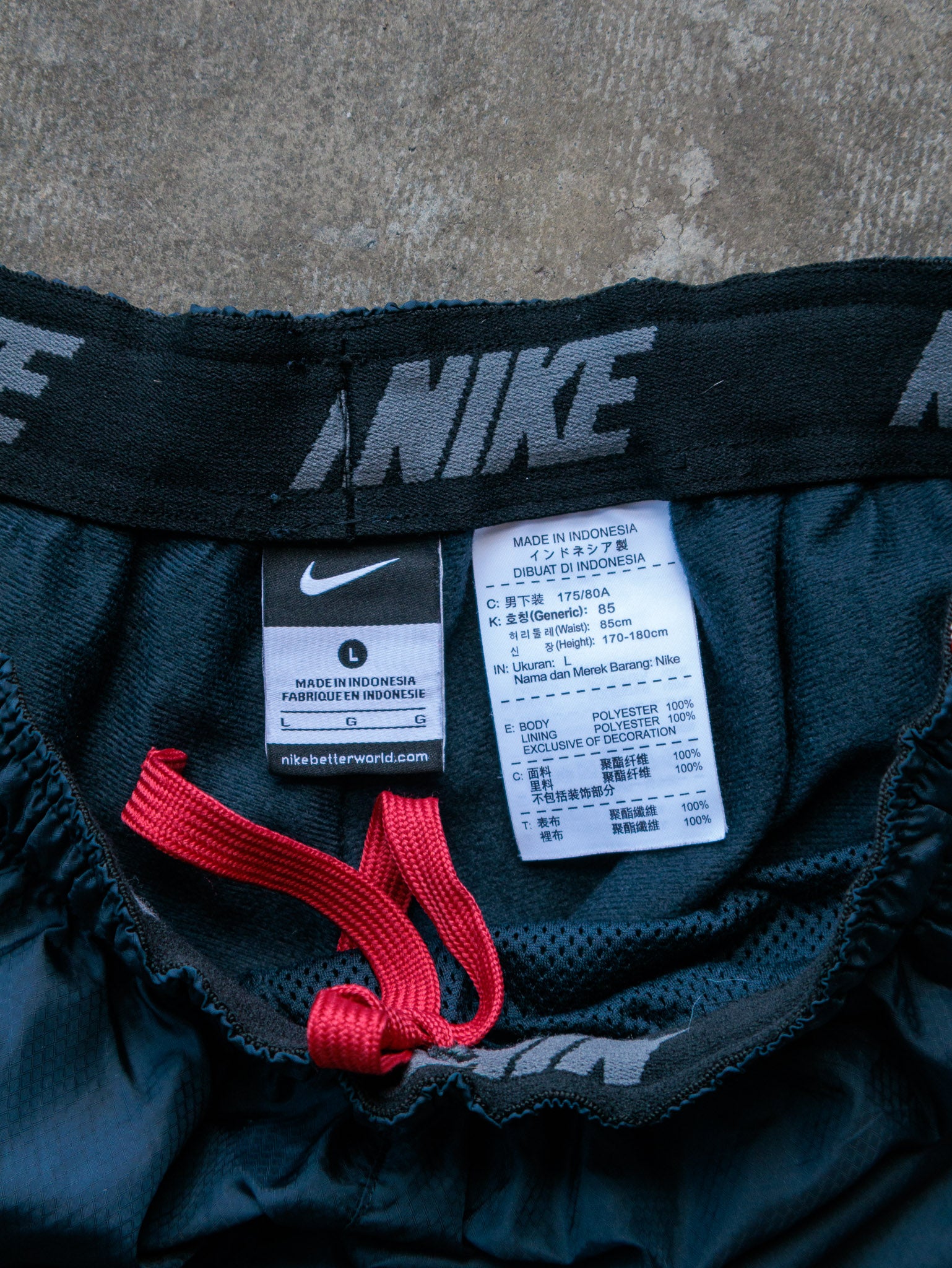 Vintage Navy & Grey Nike Track Pants (L)