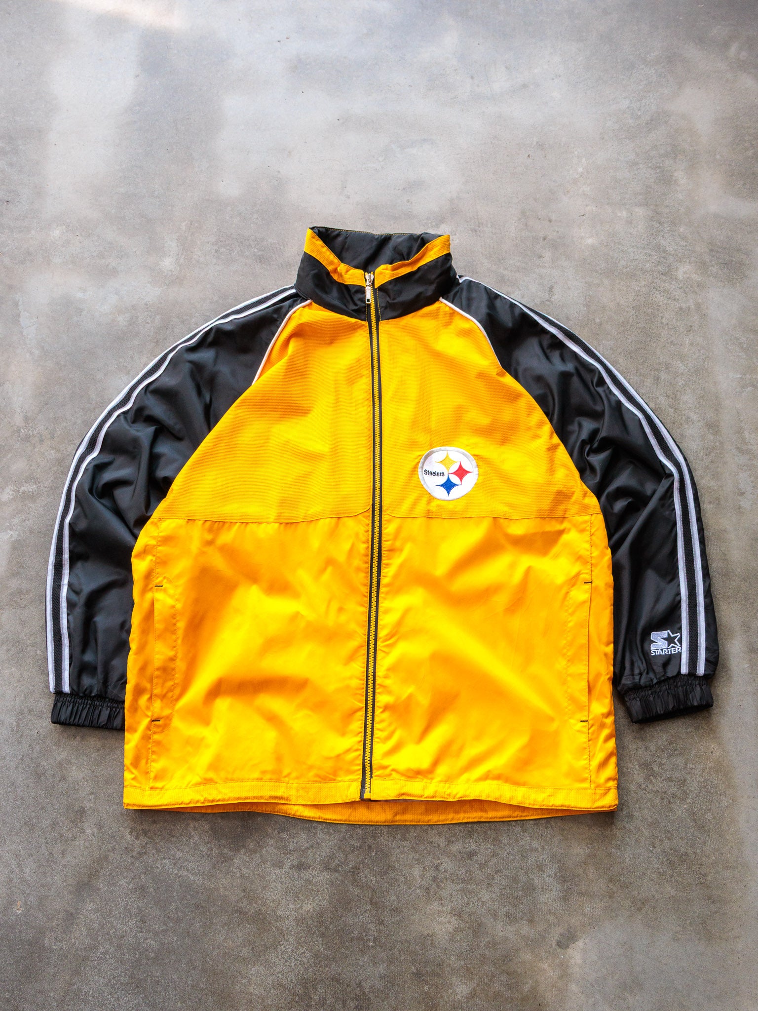 Vintage 90s Yellow Starter Pittsburgh Steelers Track Jacket (L)